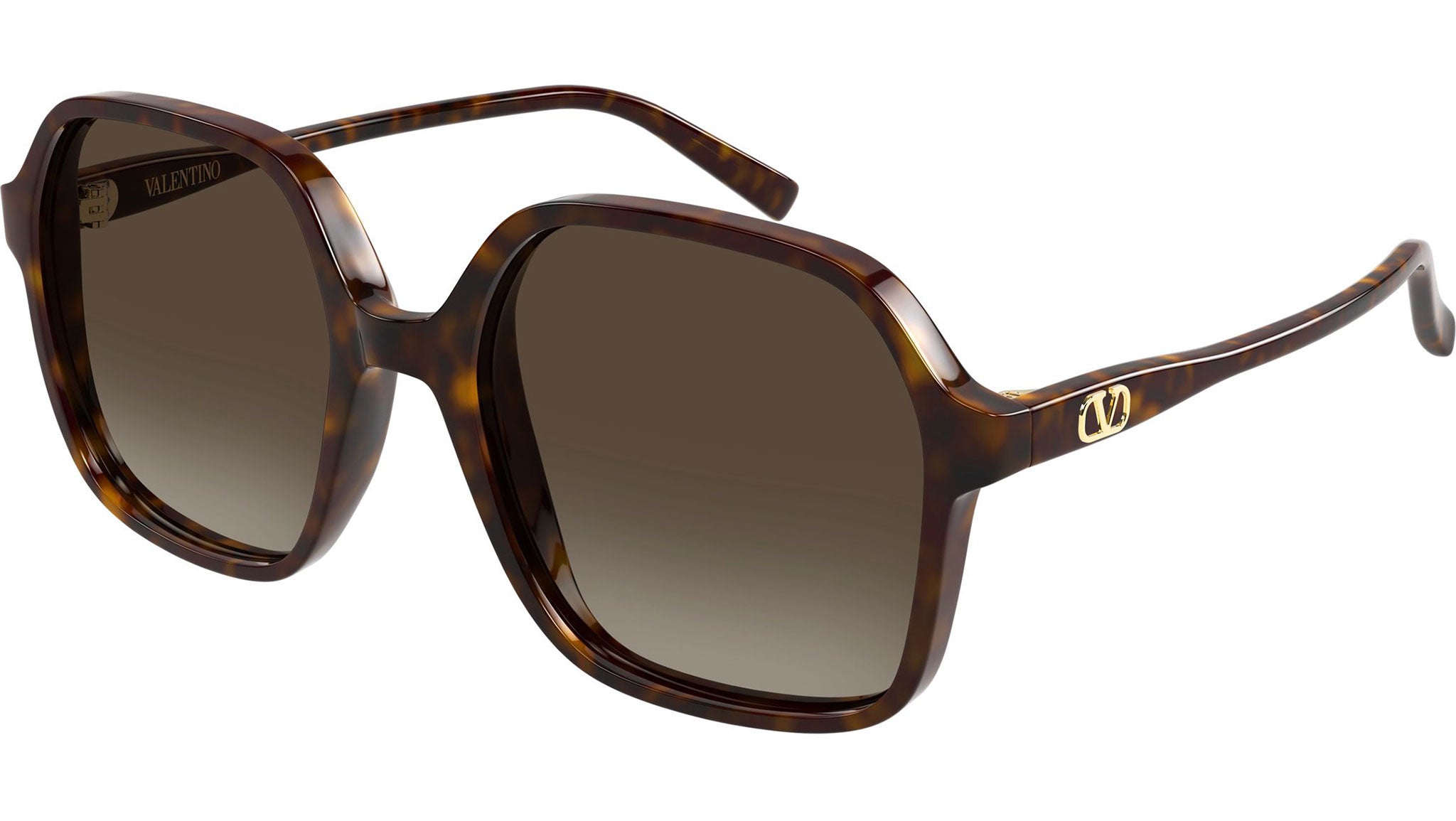 Valentino VG0018S Sunglasses 002 Havana Brown Rectangular  display picture 2