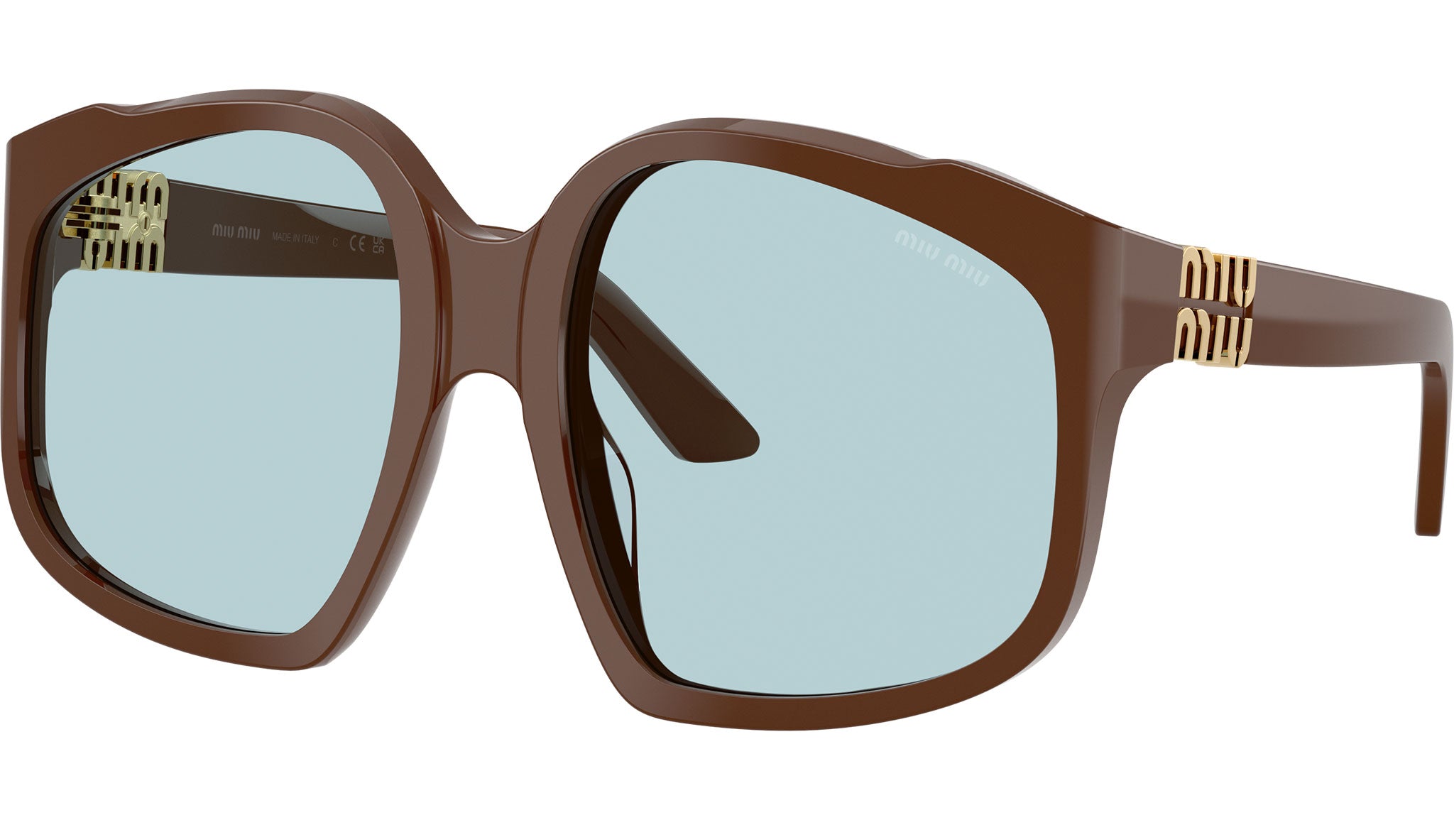 MU A07S Miu Miu Sunglasses 24D20R Chocolate - eye-oo.com