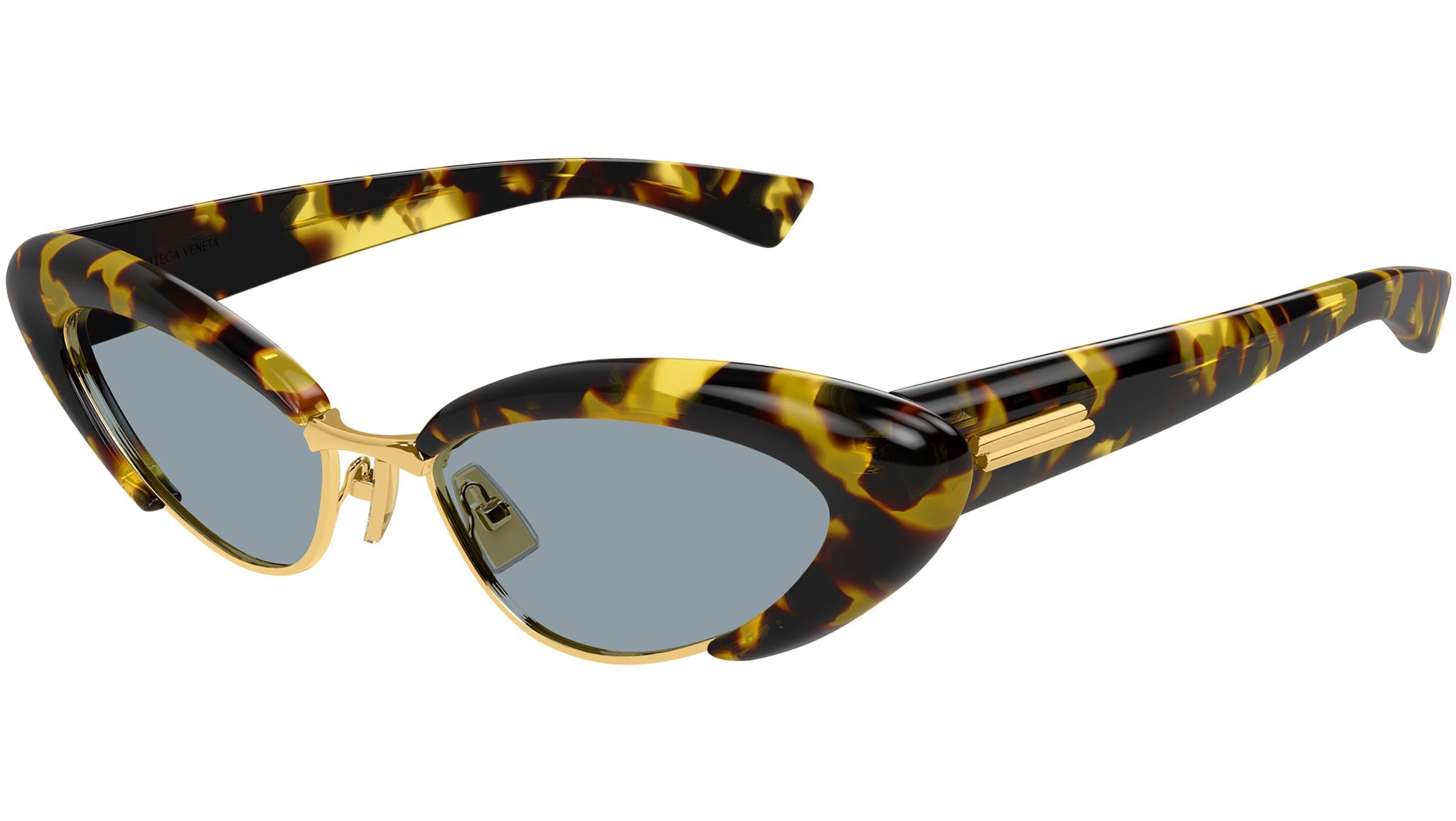BV1387S Bottega Veneta Cat Eye Sunglasses 002 Spotted Havana - eye