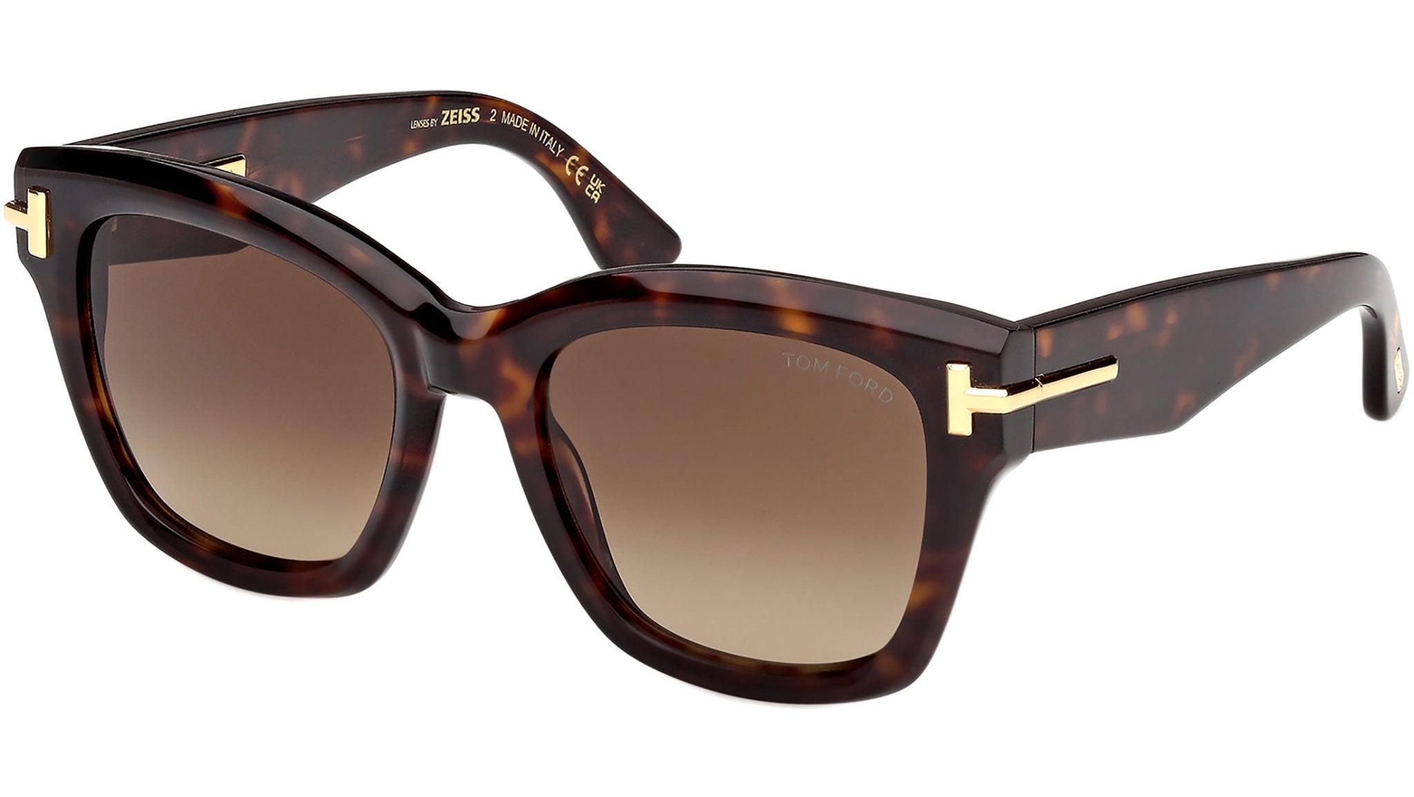 Tom Ford Tortoiseshell Square Sunglasses with Brown Lenses 889214549259_p1_v_80cfb52a-  main image 2