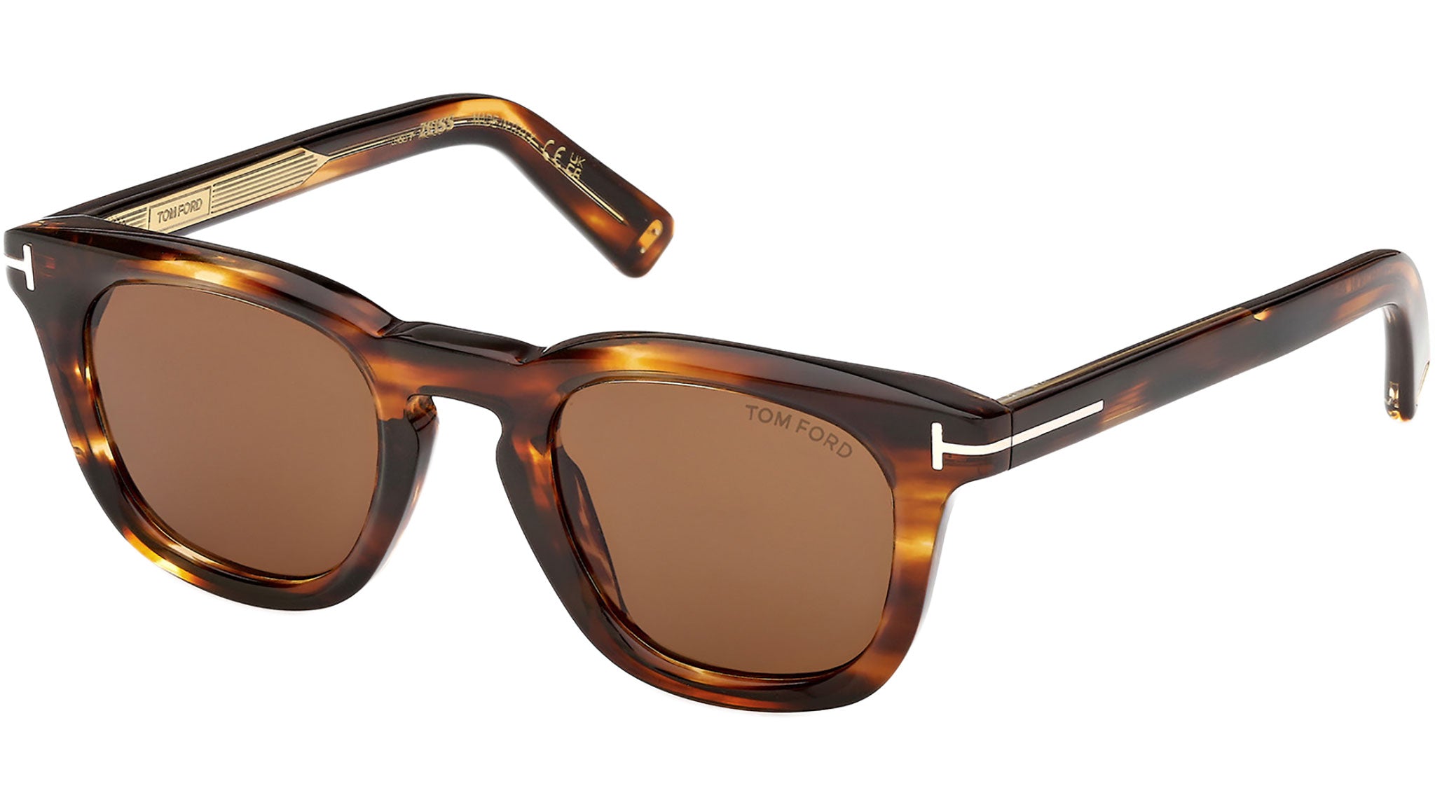 Tom Ford Brown Wayfarer Sunglasses with T-Bar Detail Tom Ford Redford TR Sunglasses | LensCrafters main image 2