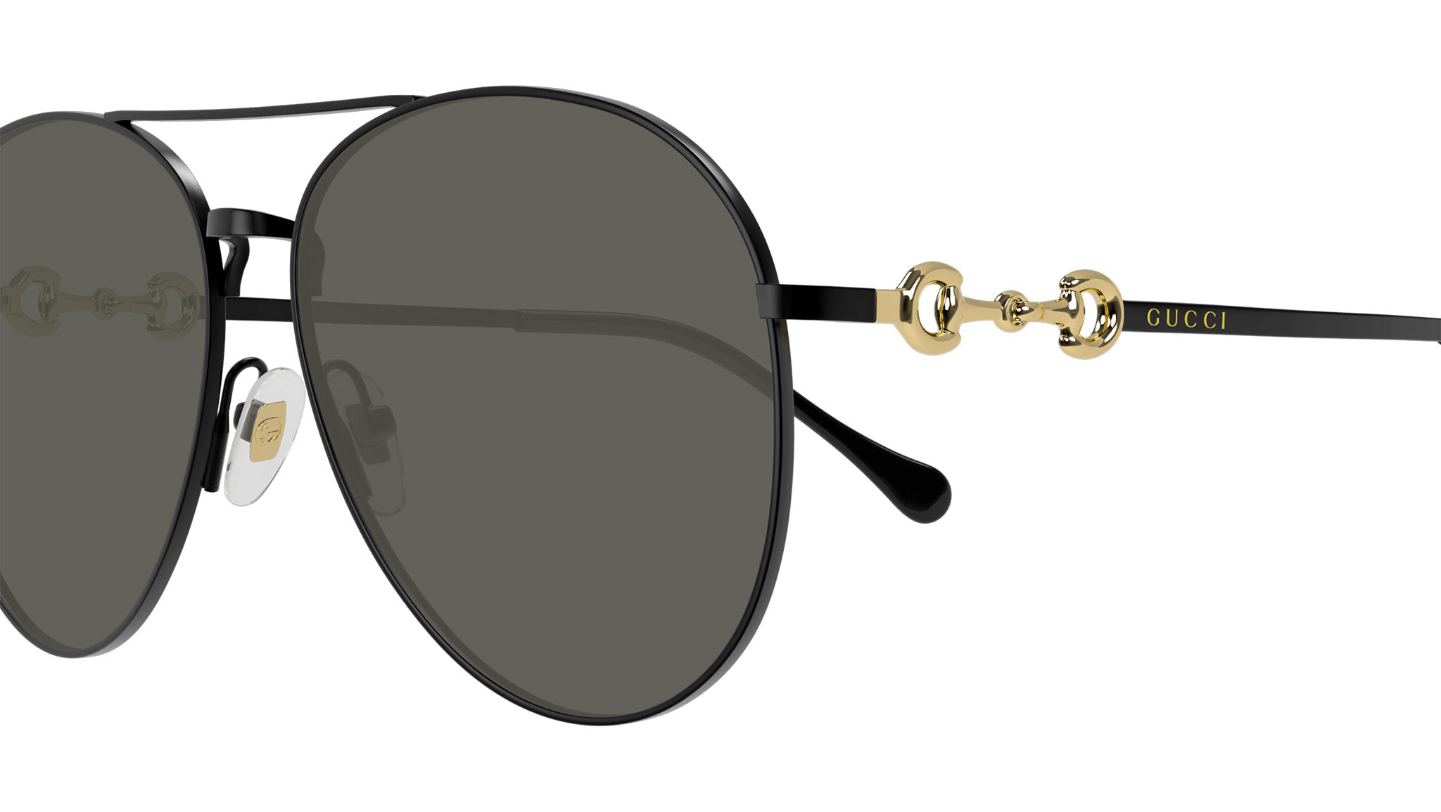 Gucci GG1698S 001 Black Grey Pilot Sunglasses - eye-oo.com display picture 1
