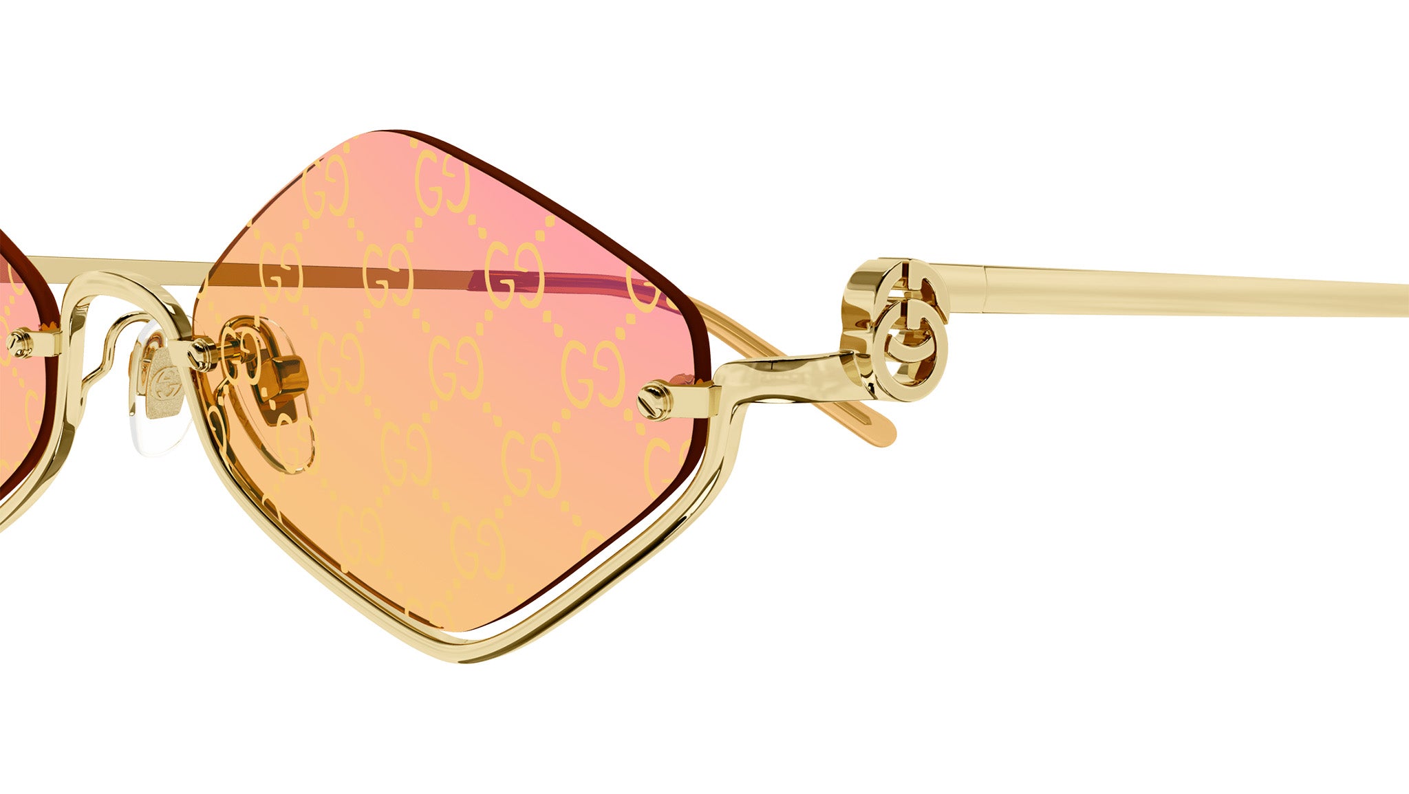 NEW! Gucci ggo714sa yellow sunglasses Gucci GG1804S 002 Sunglasses - US main image 4