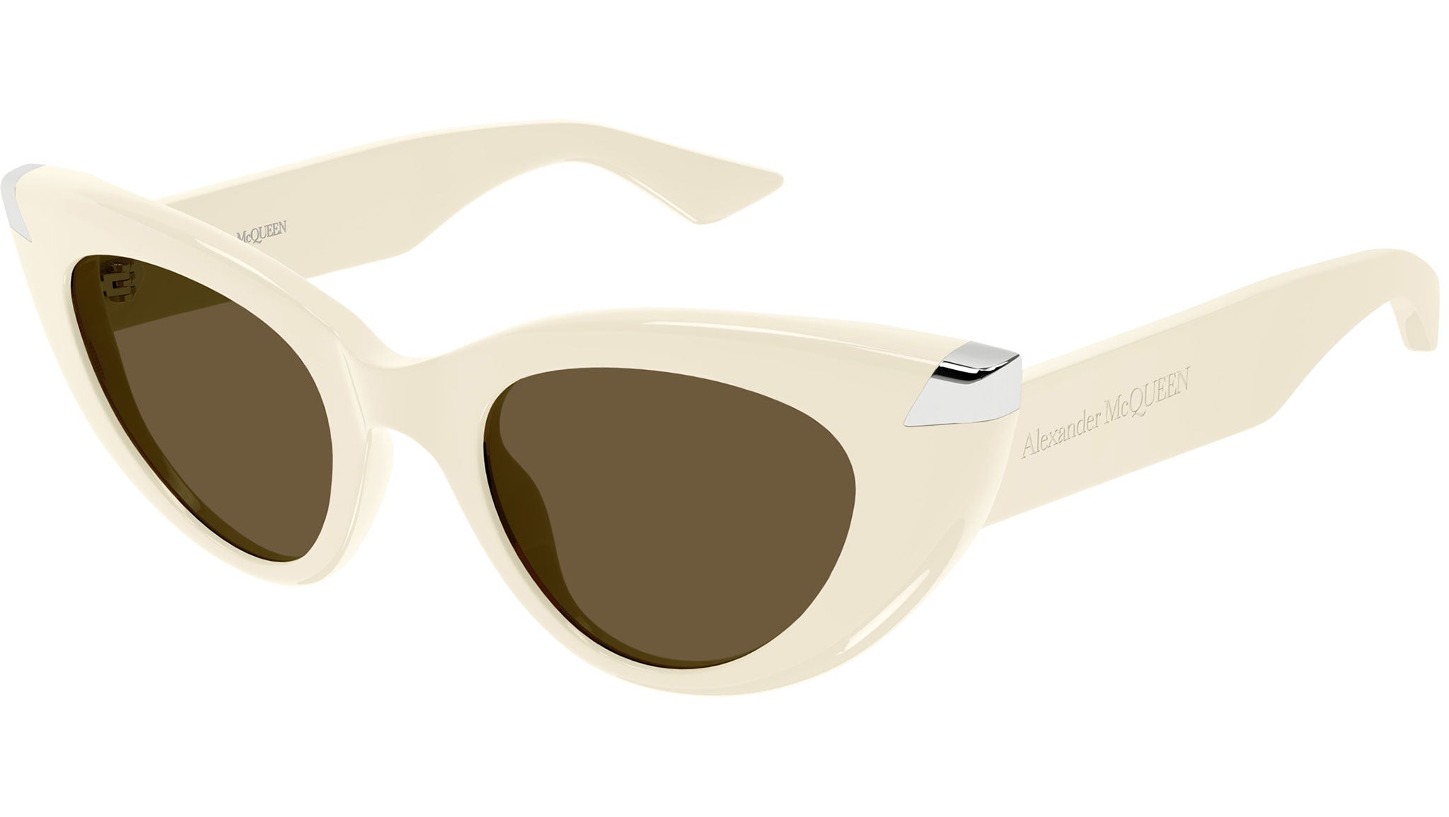 Alexander McQueen AM0442S 004 Sunglasses Shiny Ivory - eye 
