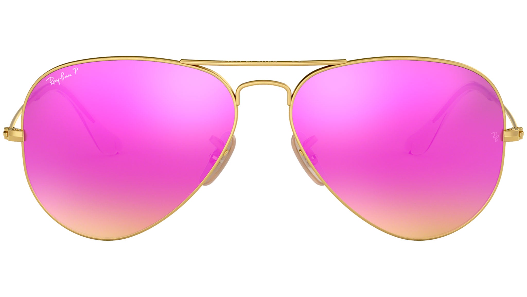 Ray Ban Gold Pink Mirror Aviator Sunglasses 58mm large Ray-Ban Pilot Pink Unisex Sunglasses for sale | eBay main image 3