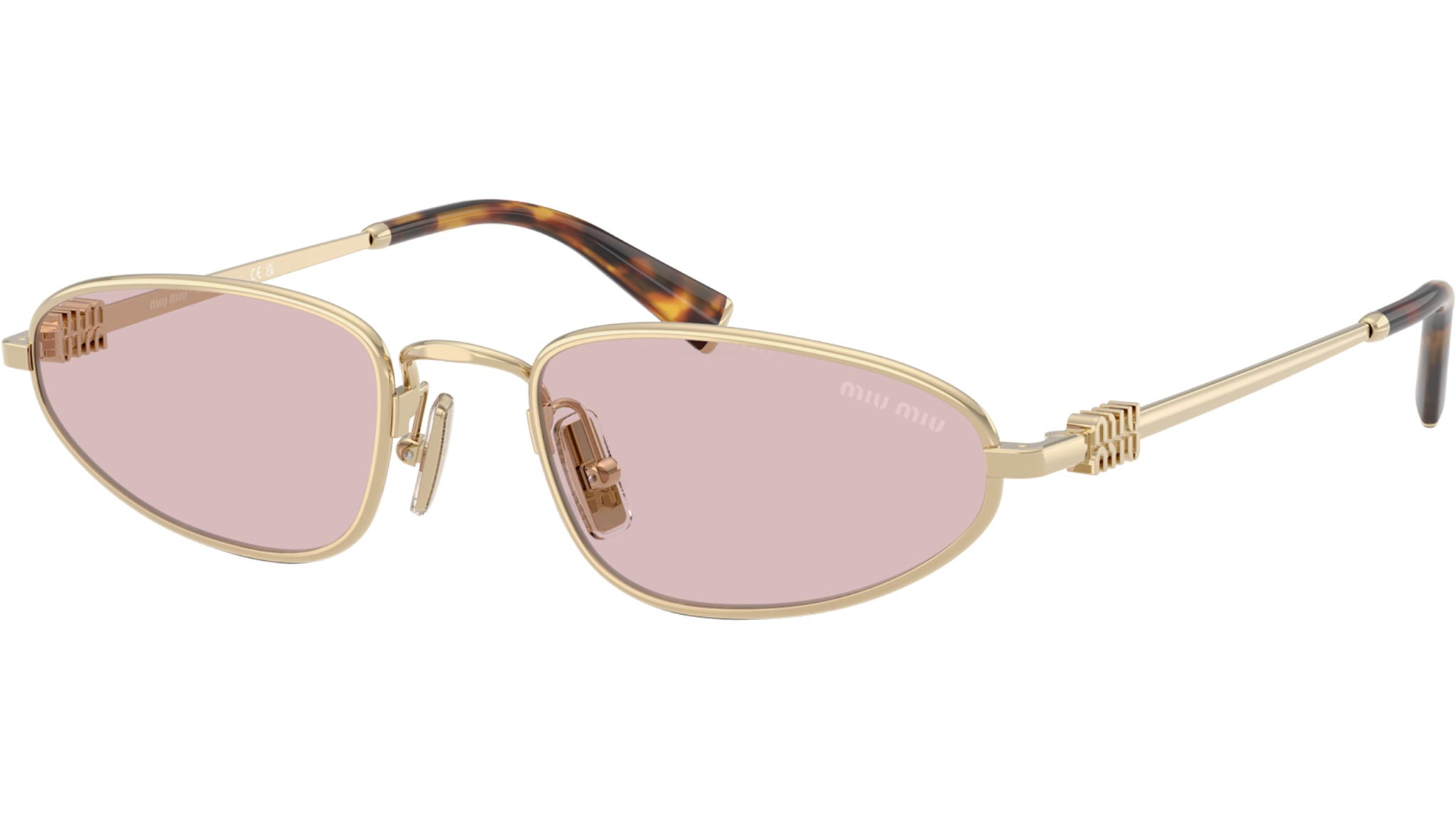 MU A52S Miu Miu Sunglasses ZVN4I0 Pale Gold - eye-oo.com