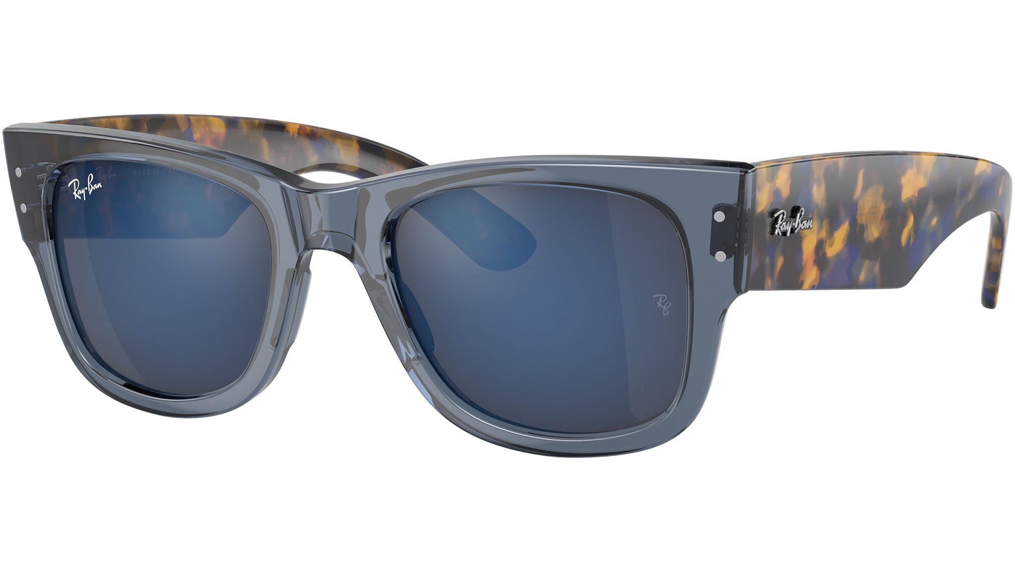 Ray-Ban Mega Wayfarer RB0840S 6638O4 Blue Sunglasses - eye-oo.com