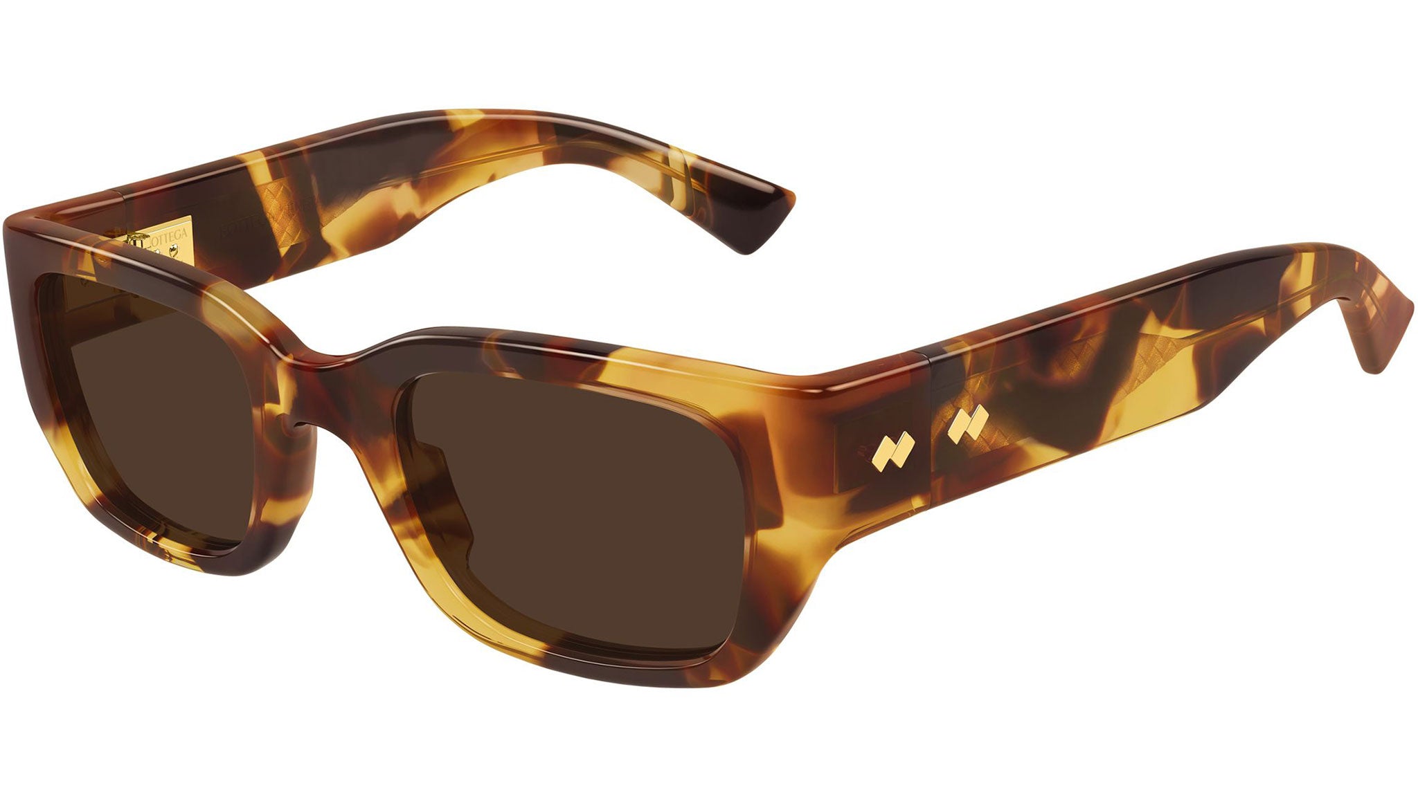 BV1401SA Bottega Veneta Rectangular Sunglasses 002 Havana  display picture 3