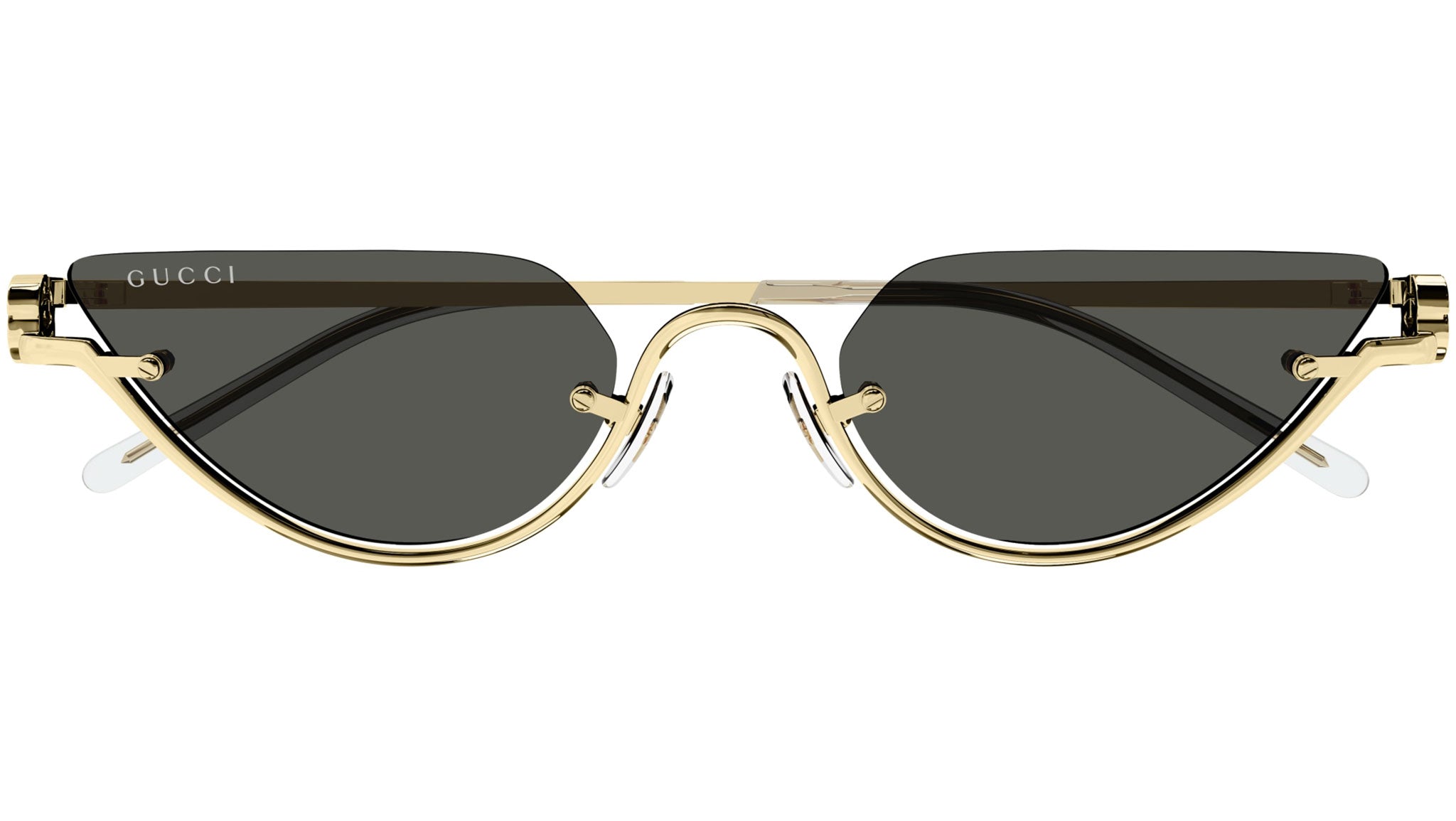 NWT Gucci Gold and Silver Cat Eye Sunglasses Gucci GG2050S Cat Eye Sunglasses | Fashion Eyewear US main image 3