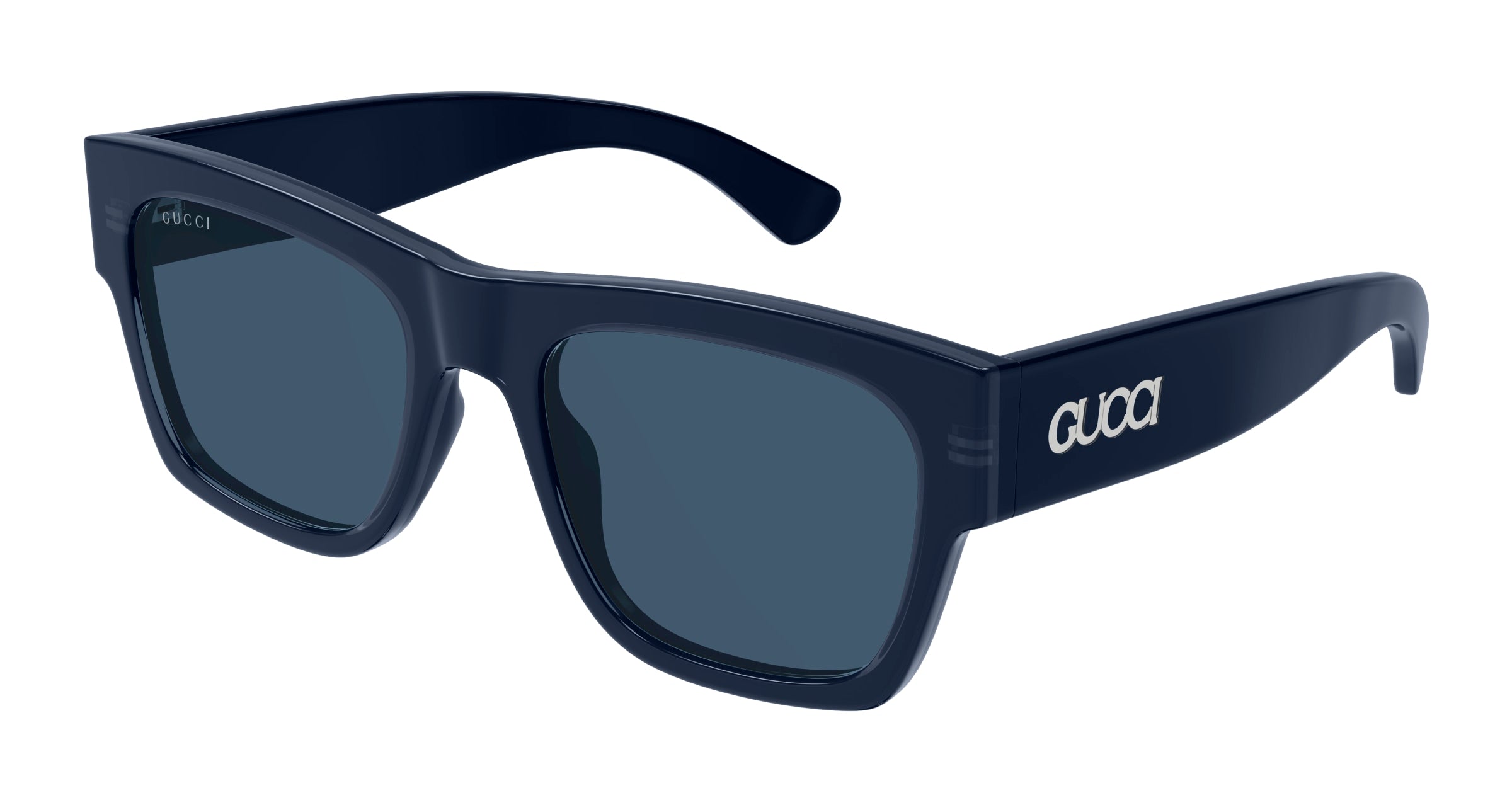 Gucci Black and Blue Rectangular Sunglasses Gucci Square Frame Sunglasses Black/Light Blue (GG1517S-002  main image 4