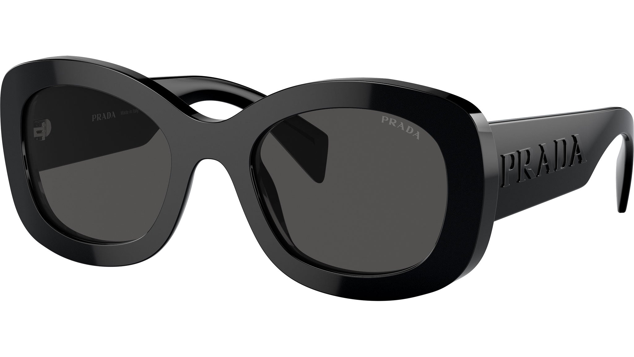 Prada PR A13S Sunglasses 1AB5S0 Black - eye-oo.com