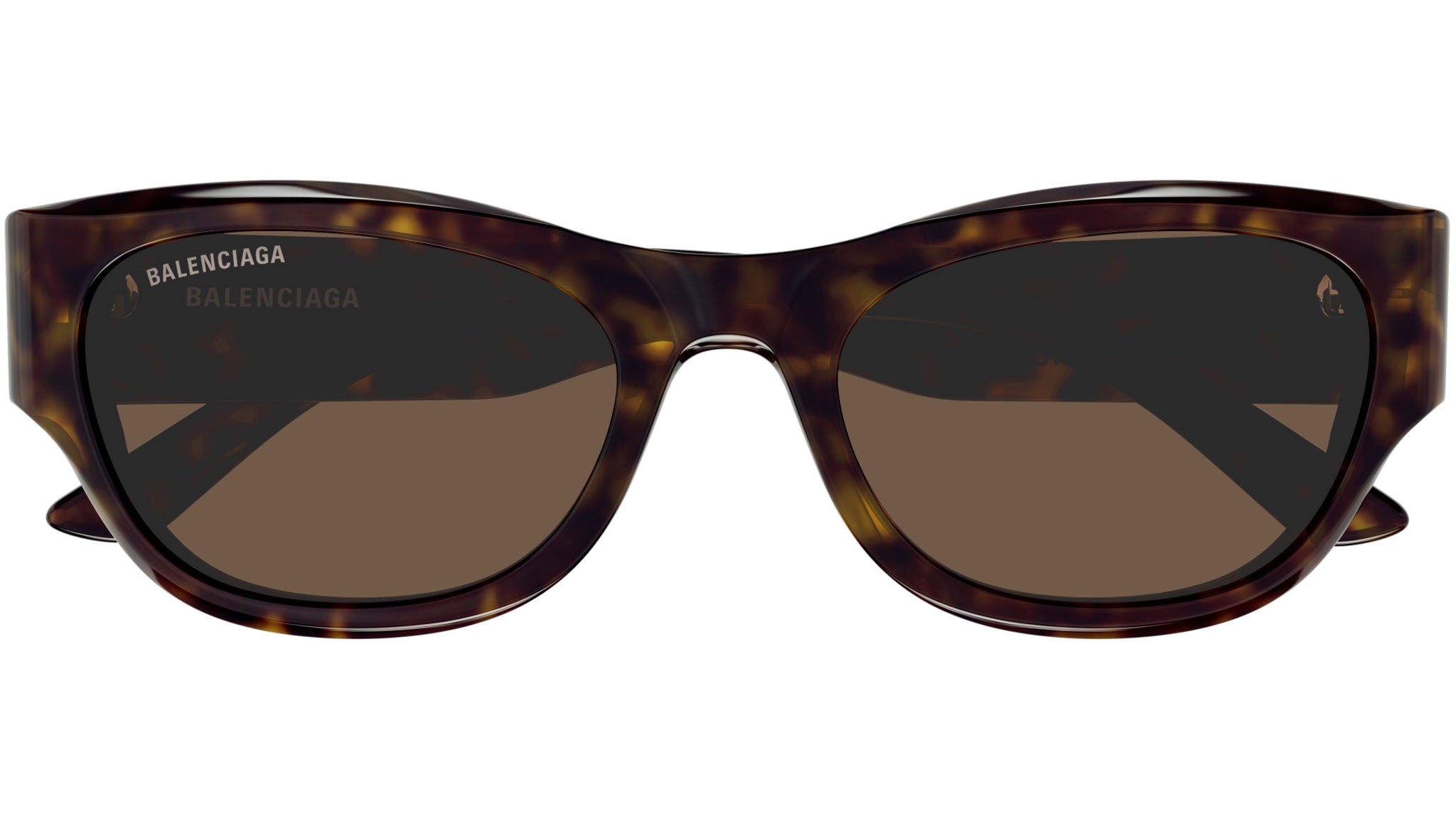 BB0389SK Balenciaga Rectangular Sunglasses 002 Havana - eye-oo.com