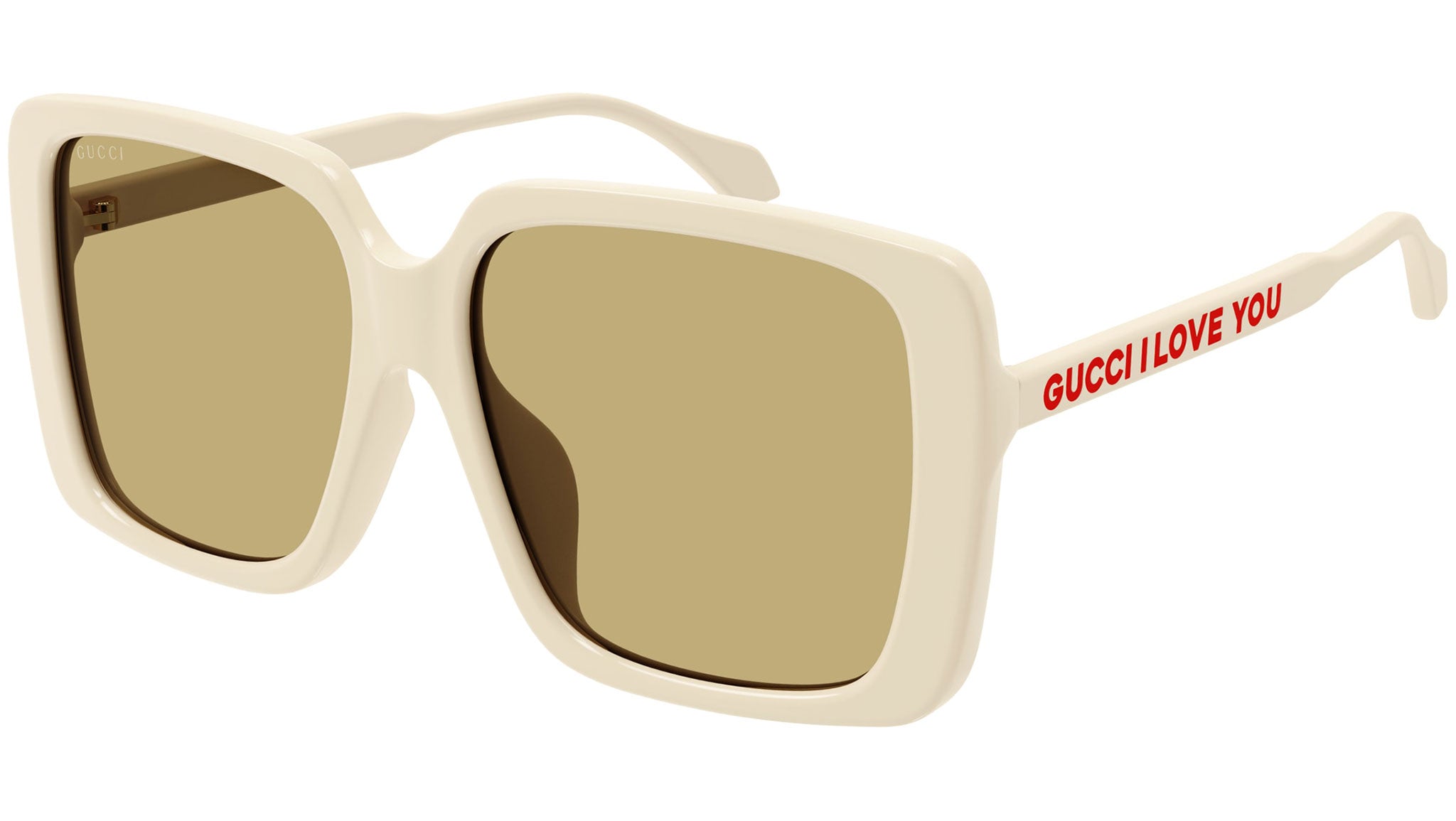 Gucci GG0567SAN 006 Square Women Sunglasses - Ivory / Brown New Authentic Gucci GG0567SAN 006 Cream Sunglasses with  main image 3