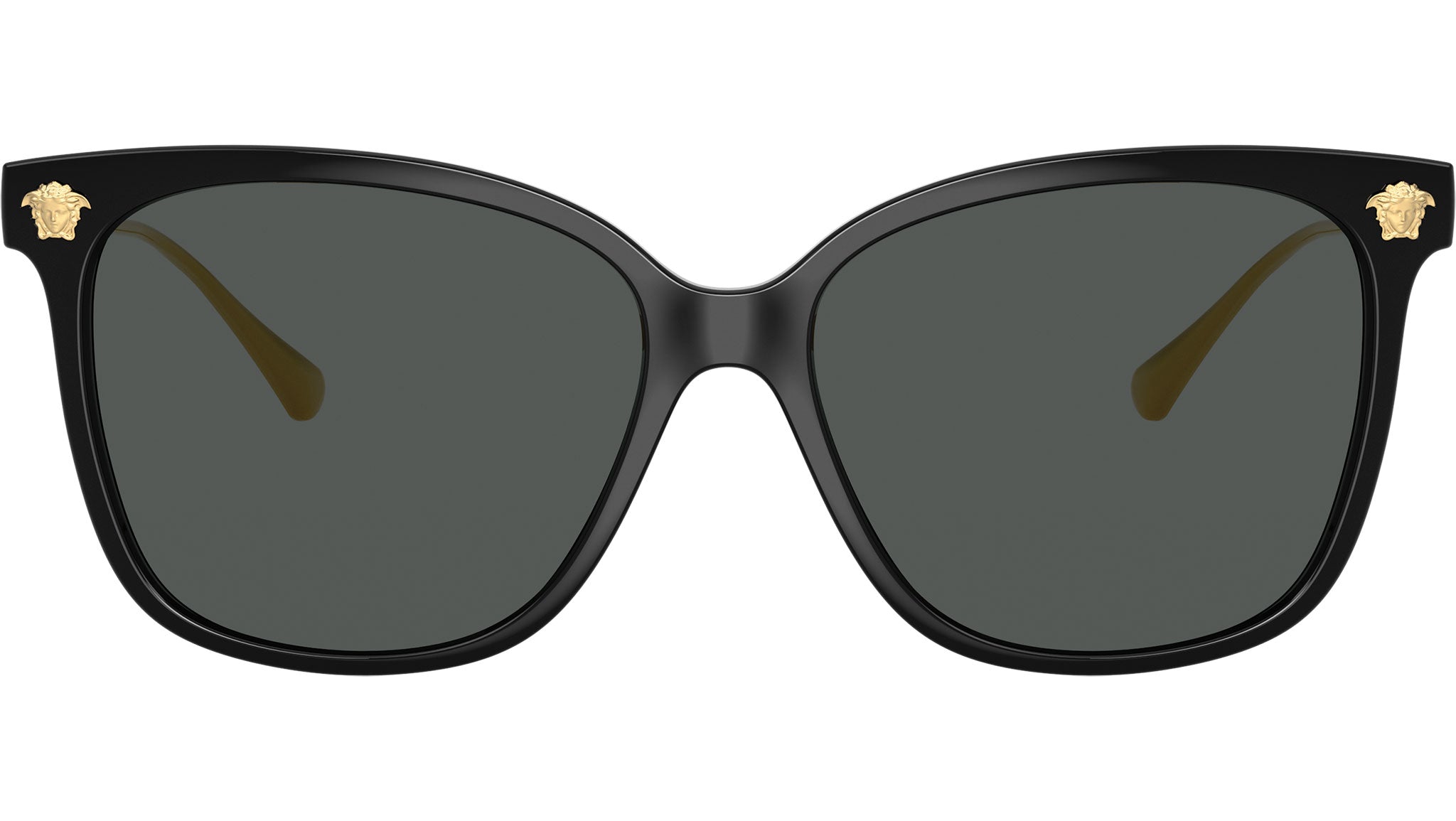 Versace Black Cat-Eye Sunglasses with Gold Logo Versace 3334 Bifocal Reading Sunglasses – ReadingGlasses.com main image 2