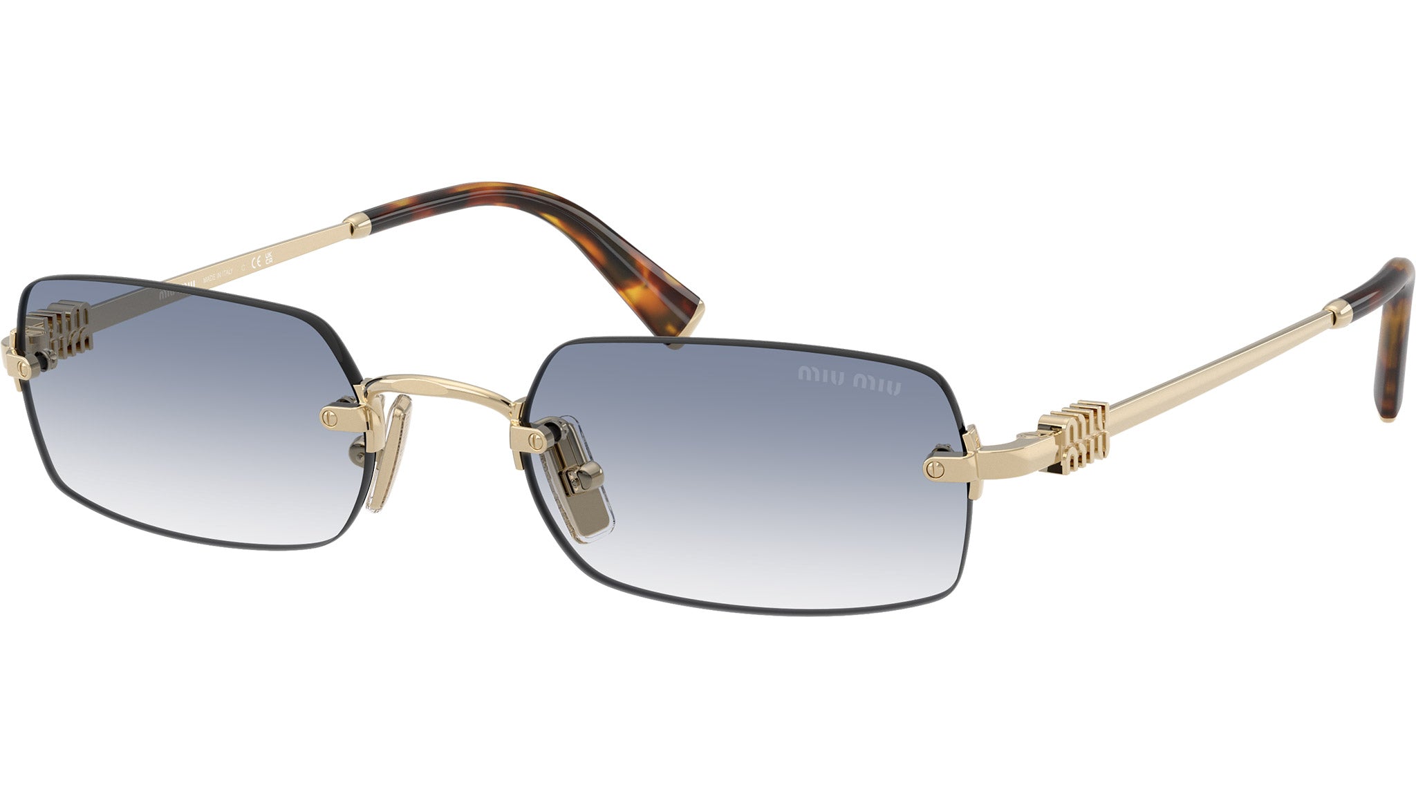 miu miu 専用 Miu Miu MUB50S Sunglasses ZVN80O Pale Gold - eye-oo.com