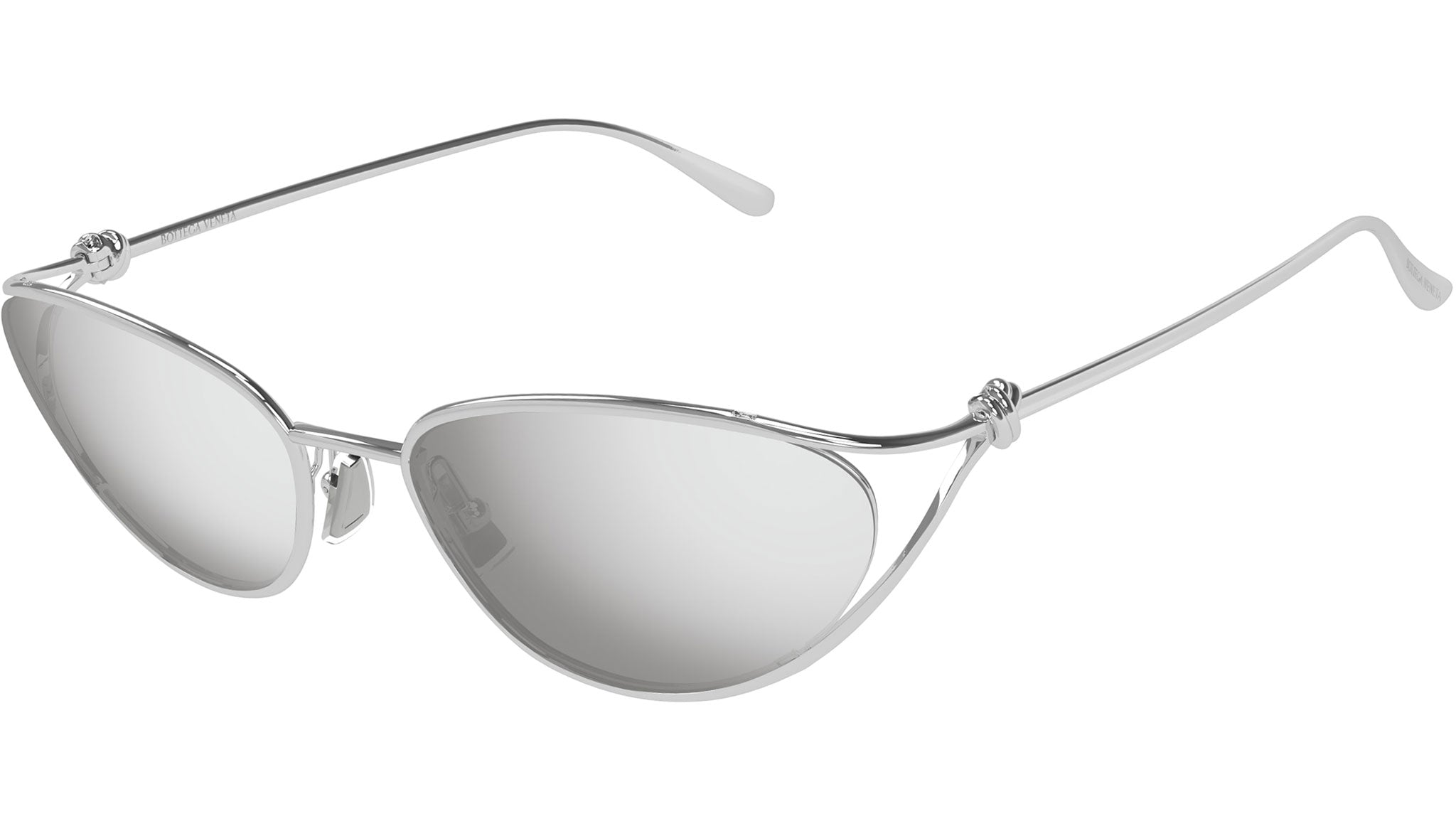 Bottega Veneta Silver Cat Eye Sunglasses Bottega Veneta Knot Metal Cat-Eye Sunglasses - Bergdorf Goodman main image 2