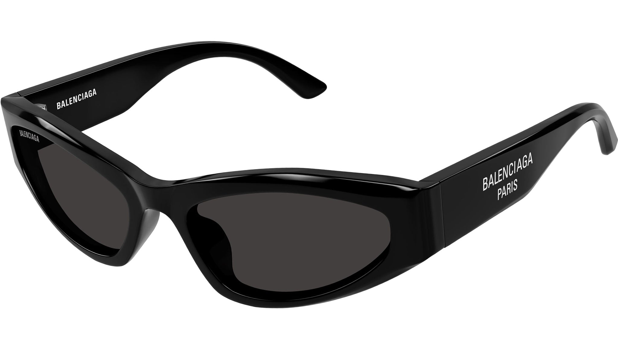 BB0387S Balenciaga Geometric Sunglasses 001 Black - eye-oo.com