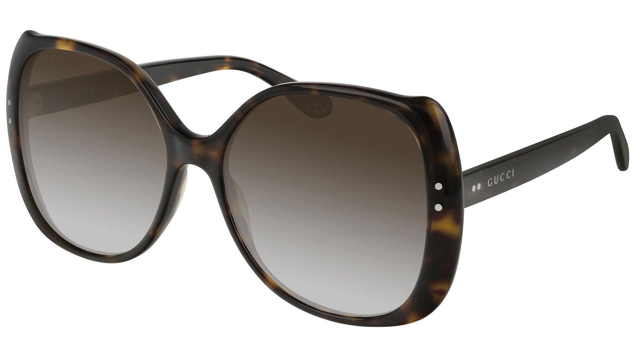 GUCCI GG0472S 002 Rectangle Square Havana Women\'s Sunglasses 56 mm Gucci Sunglasses Gucci Logo GG0472S 002 Havana/Brown  main image 2