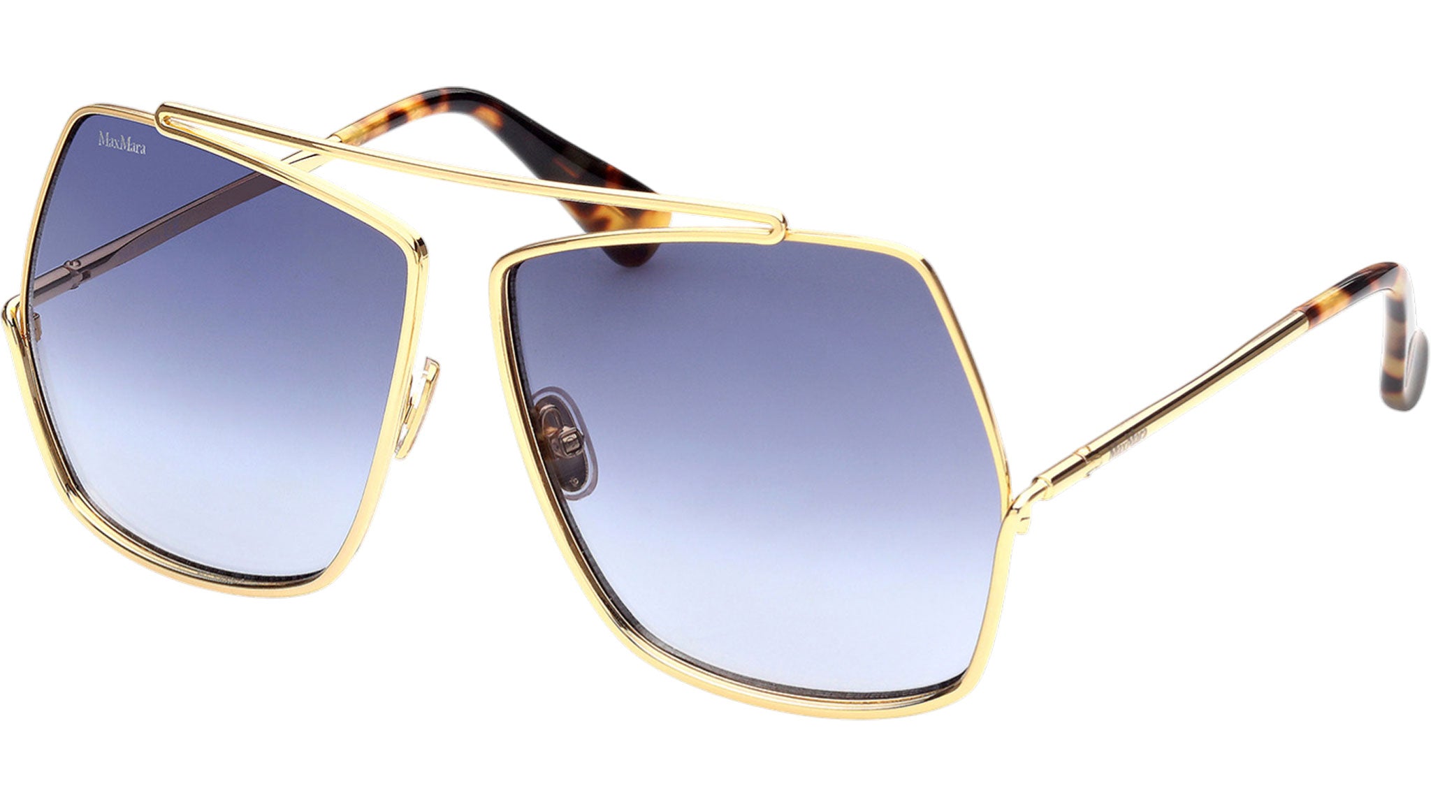 Max Mara Elsa Sunglasses MM0006 30W Shiny Deep Gold - eye-oo.com