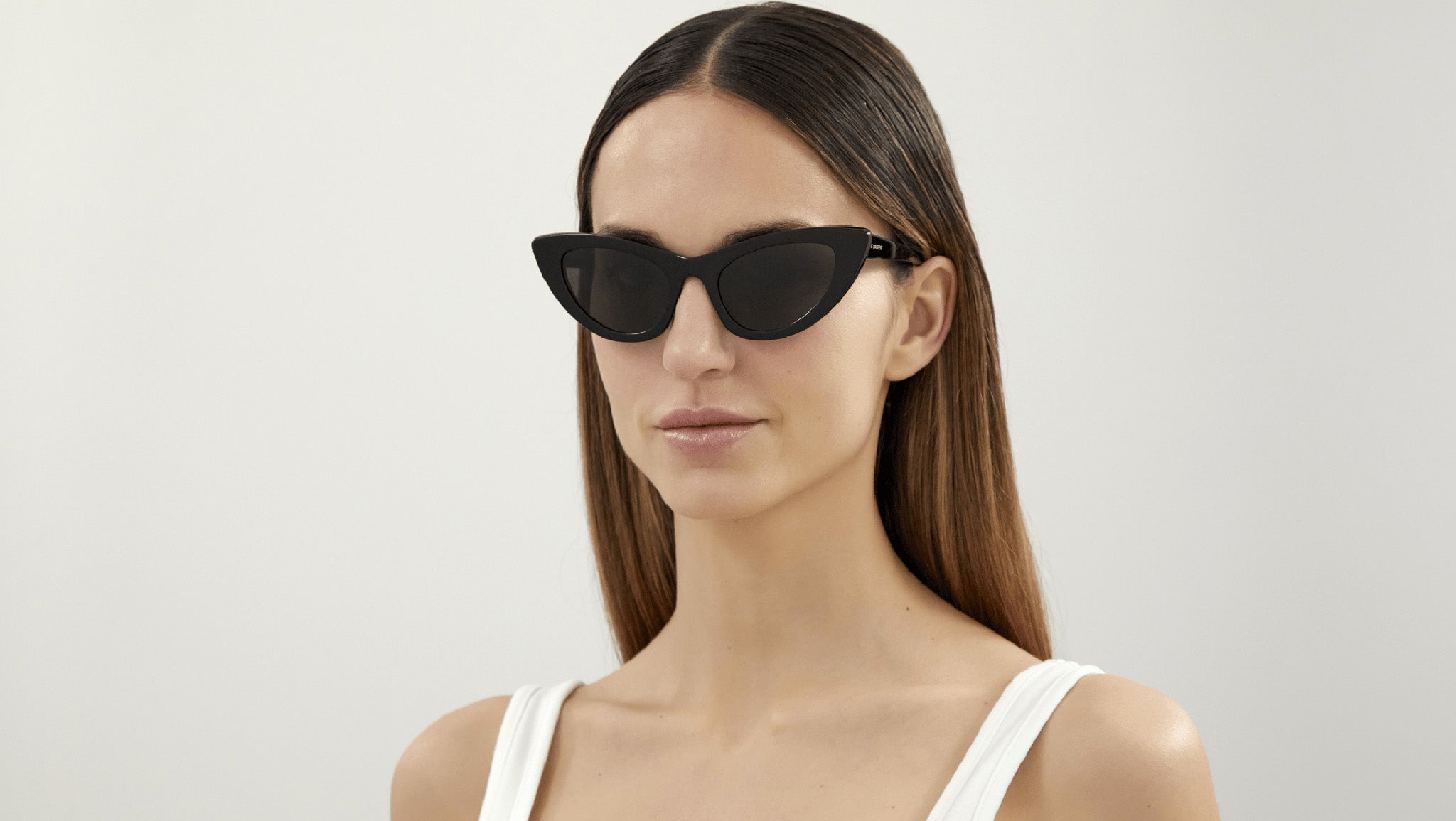 Saint Laurent SL 213 Lily 001 Shiny Black Sunglasses - eye-oo.com