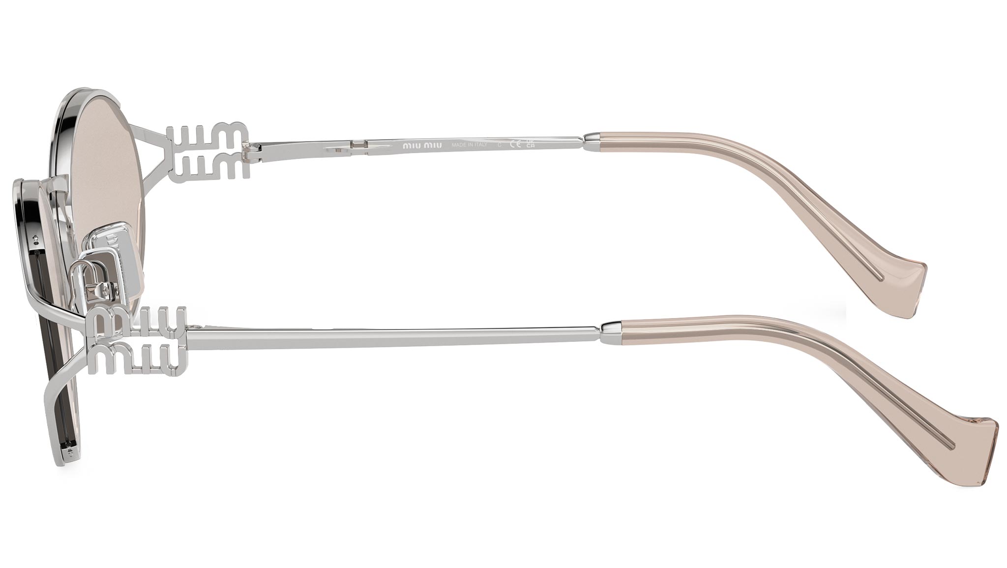 Miu Miu 0MU 52YS Sunglasses 1BC10F Silver - eye-oo.com