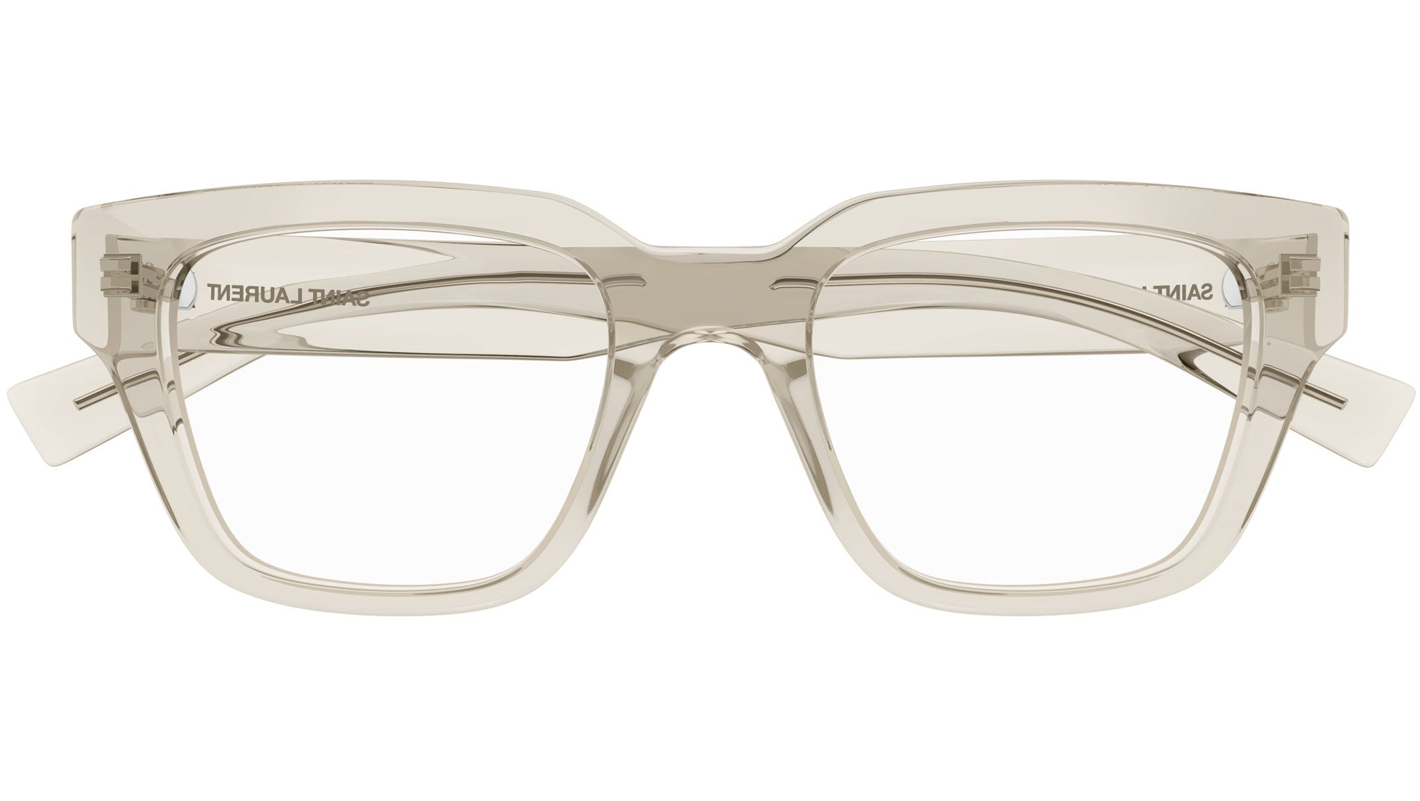 Saint Laurent SL 804 Eyeglasses 004 Beige Transparent - eye-oo.com
