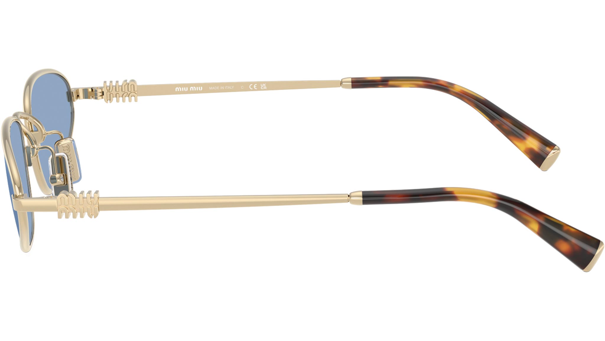 MU A52S Miu Miu Sunglasses ZVN60O Pale Gold - eye-oo.com
