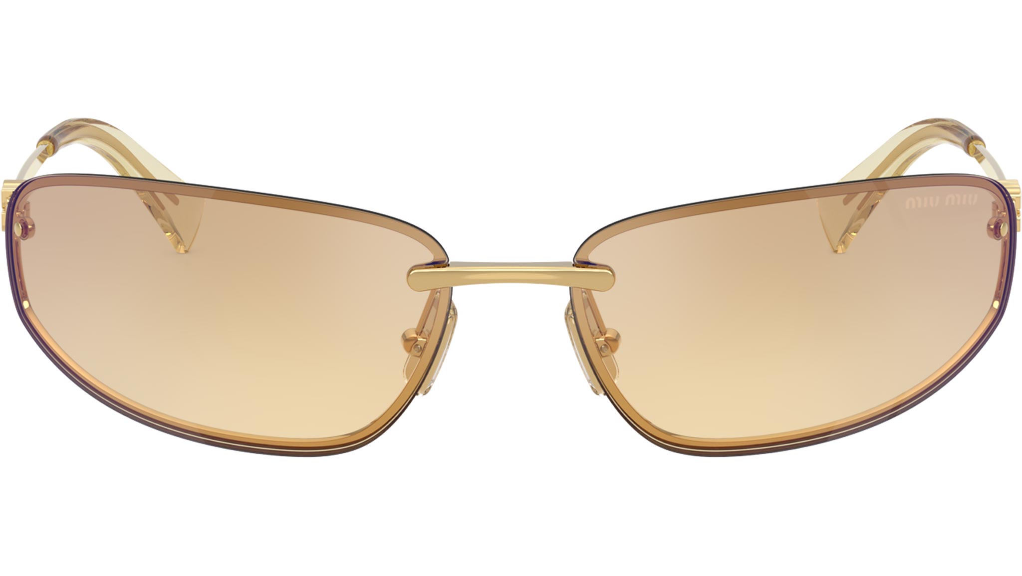 MU A50S Miu Miu Sunglasses 5AK7R1 Gold - eye-oo.com
