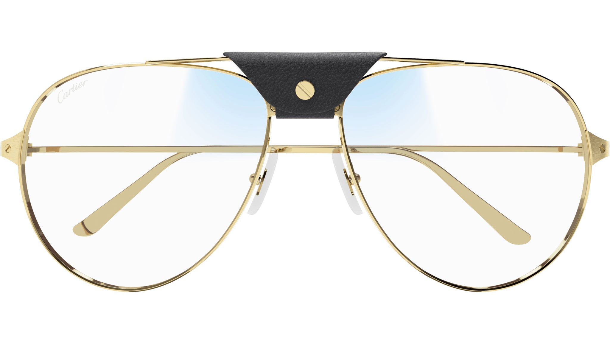 Santos de Cartier Sunglasses CT0038S Gold Blue Photocromic - eye