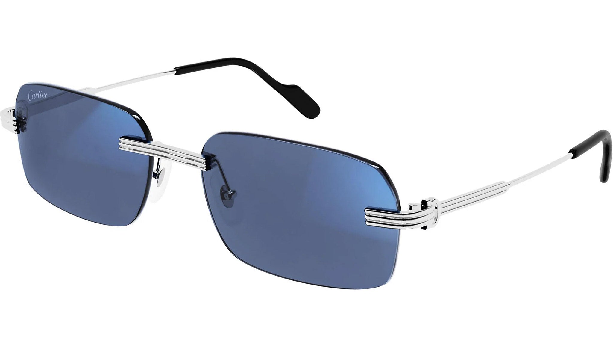 Cartier Première CT0271S Sunglasses 005 Shiny Silver - eye-oo.com