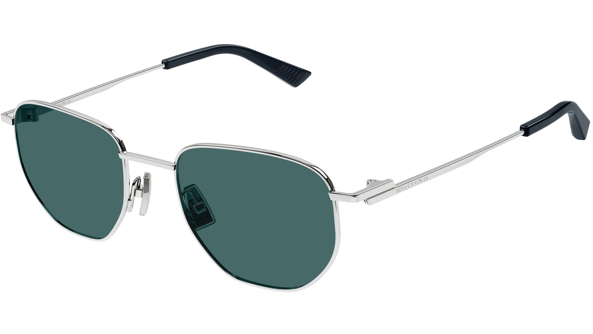 ボッテガ ヴェネタ BV1301S 004 サングラス グリーン シルバー Bottega Veneta Sunglasses BV1301S 004 Shiny Silver - eye-oo.com