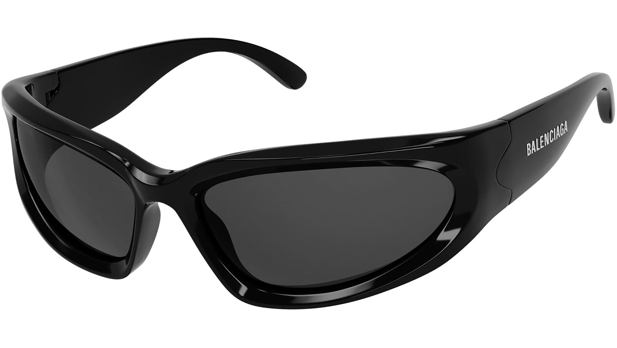 BALENCIAGA バレンシアガ ブラック サングラス BB0157S Balenciaga BB0157S 001 Shiny Black Sunglasses - eye-oo.com