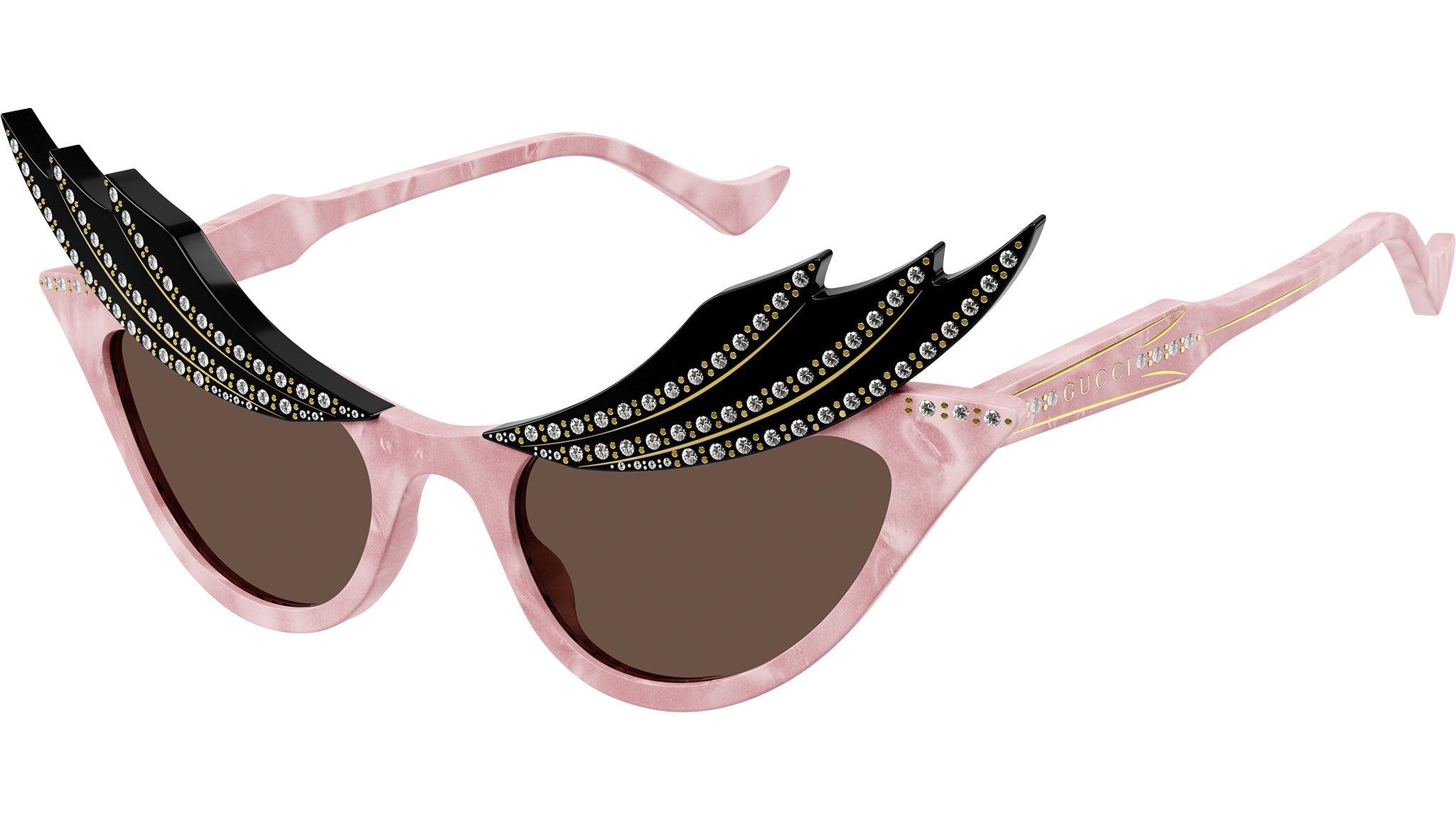 Gucci GG1094S 003 Pink Brown Sunglasses - eye-oo.com