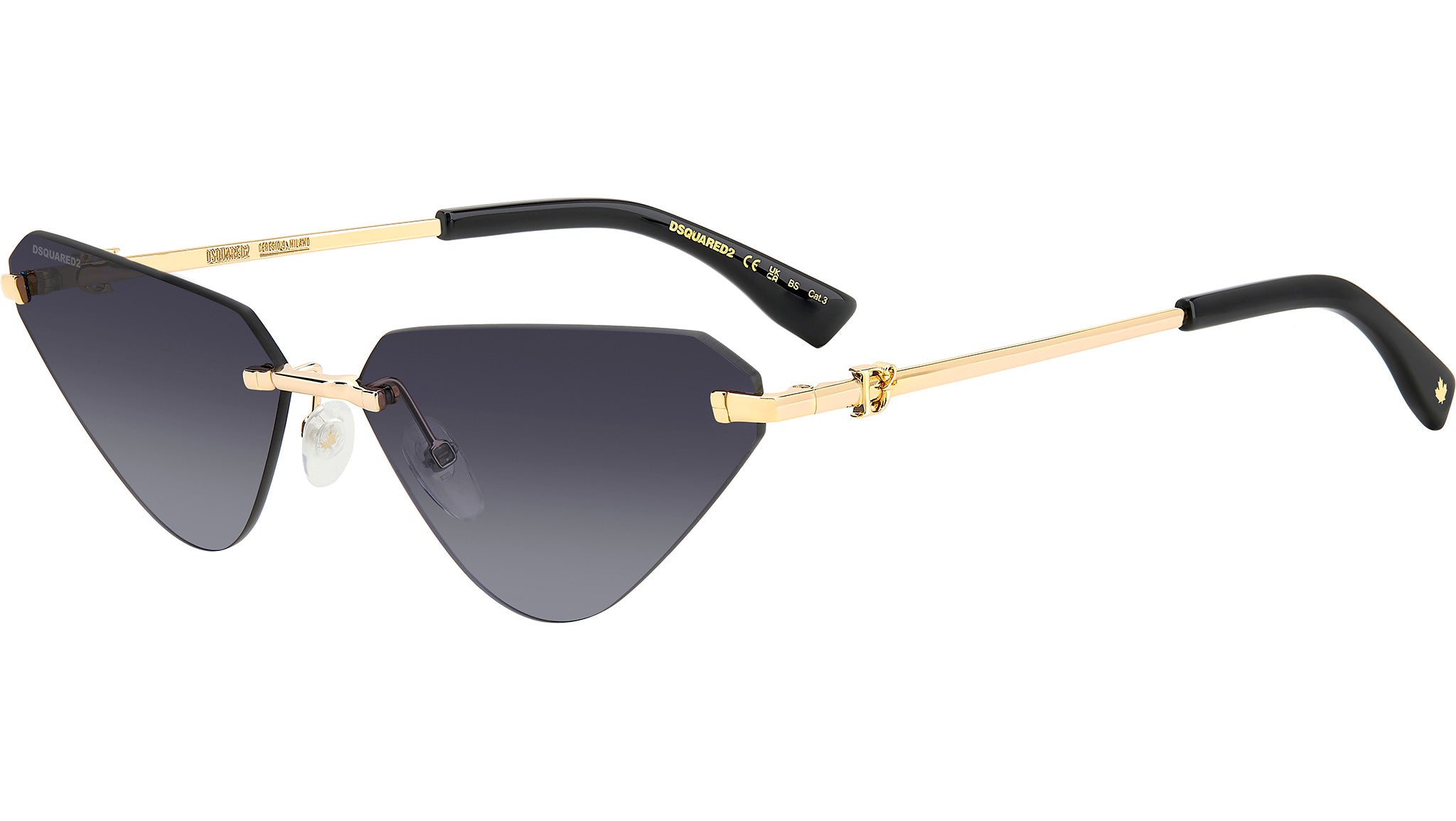 Dsquared2 D2 0108/S RHL Sunglasses Gold Black - eye-oo.com