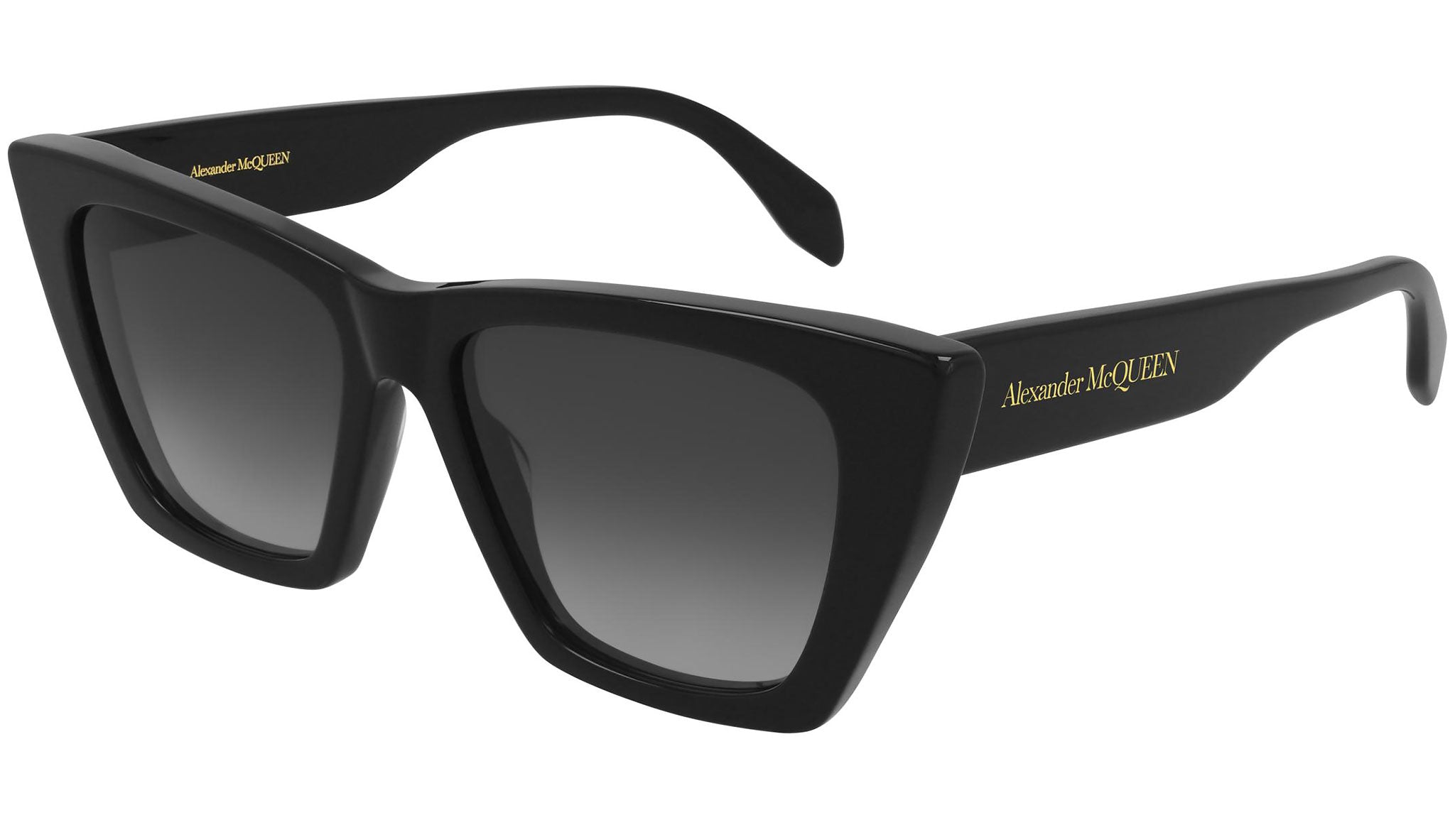 Alexander McQueen AM0299S Sunglasses 001 Shiny Black - eye-oo.com