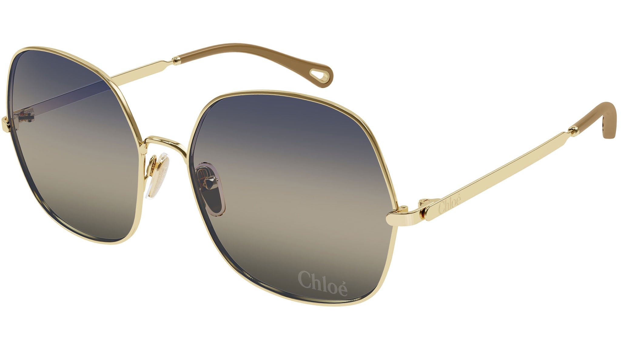 CH0282S Chloé Rectangular Sunglasses 002 Gold - eye-oo.com
