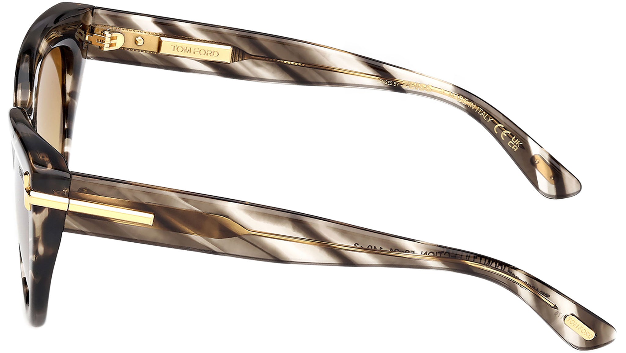 Tom Ford Sunglasses Icon Collection FT1252 55F Havana Cat Eye Brown Lens 52mm Tom Ford Icon Sunglasses FT1252 55E Coloured Havana - eye-oo.com main image 4