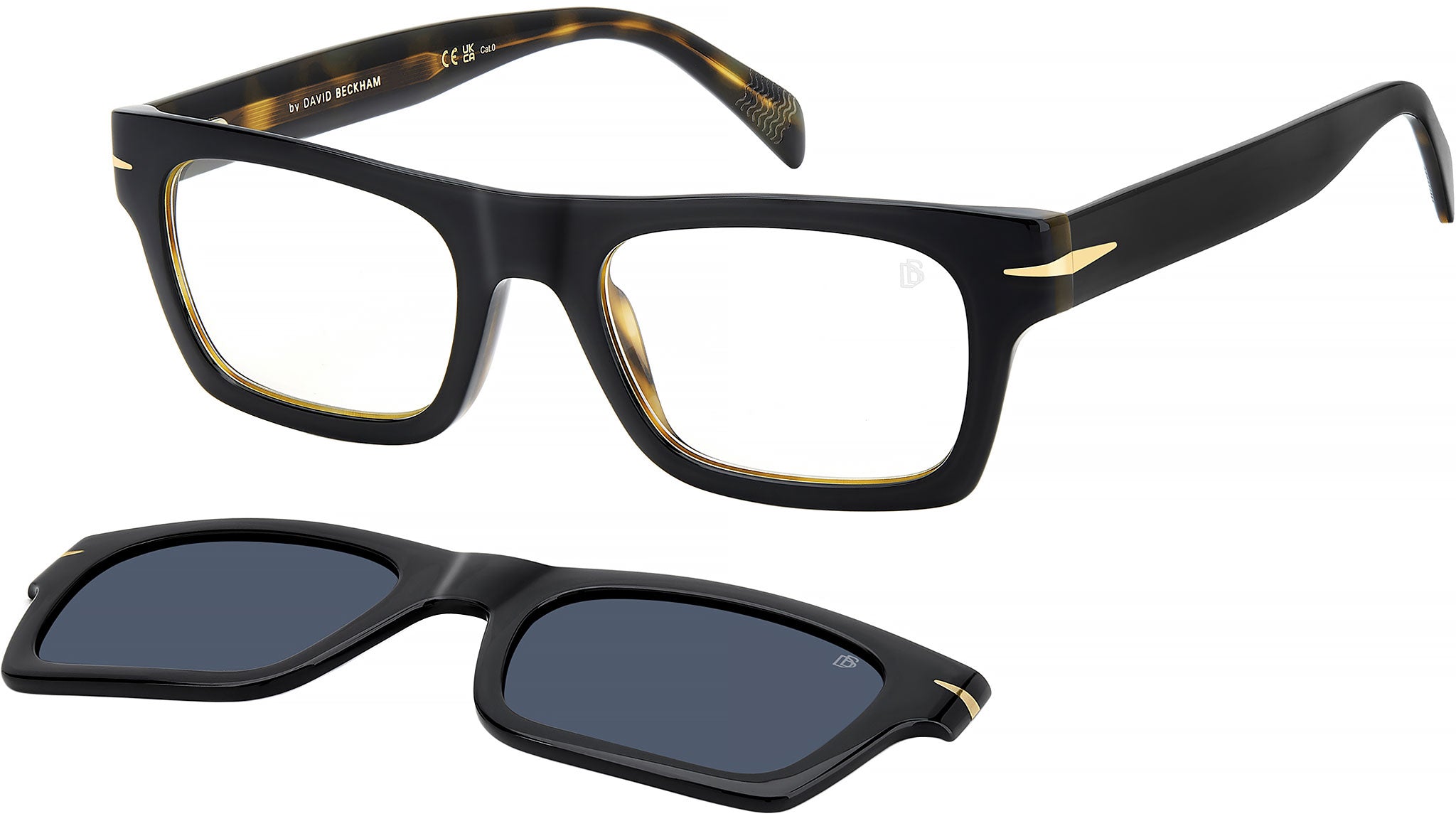 David Beckham DB 7129/CS WR7 C3 Sunglasses Black Havana - eye-oo.com