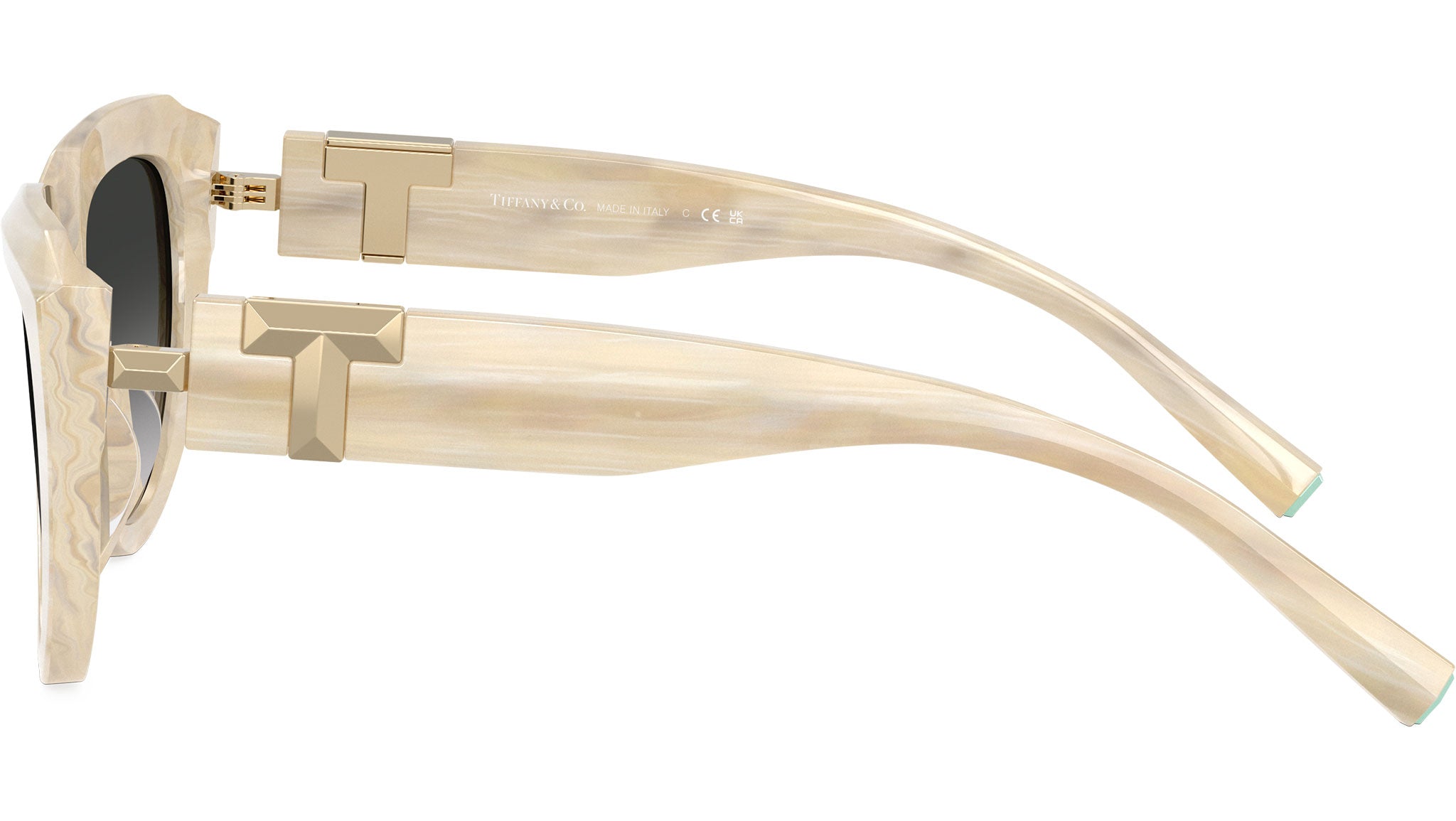 TF4238U Tiffany Sunglasses 84313C Striped Ivory - eye-oo.com