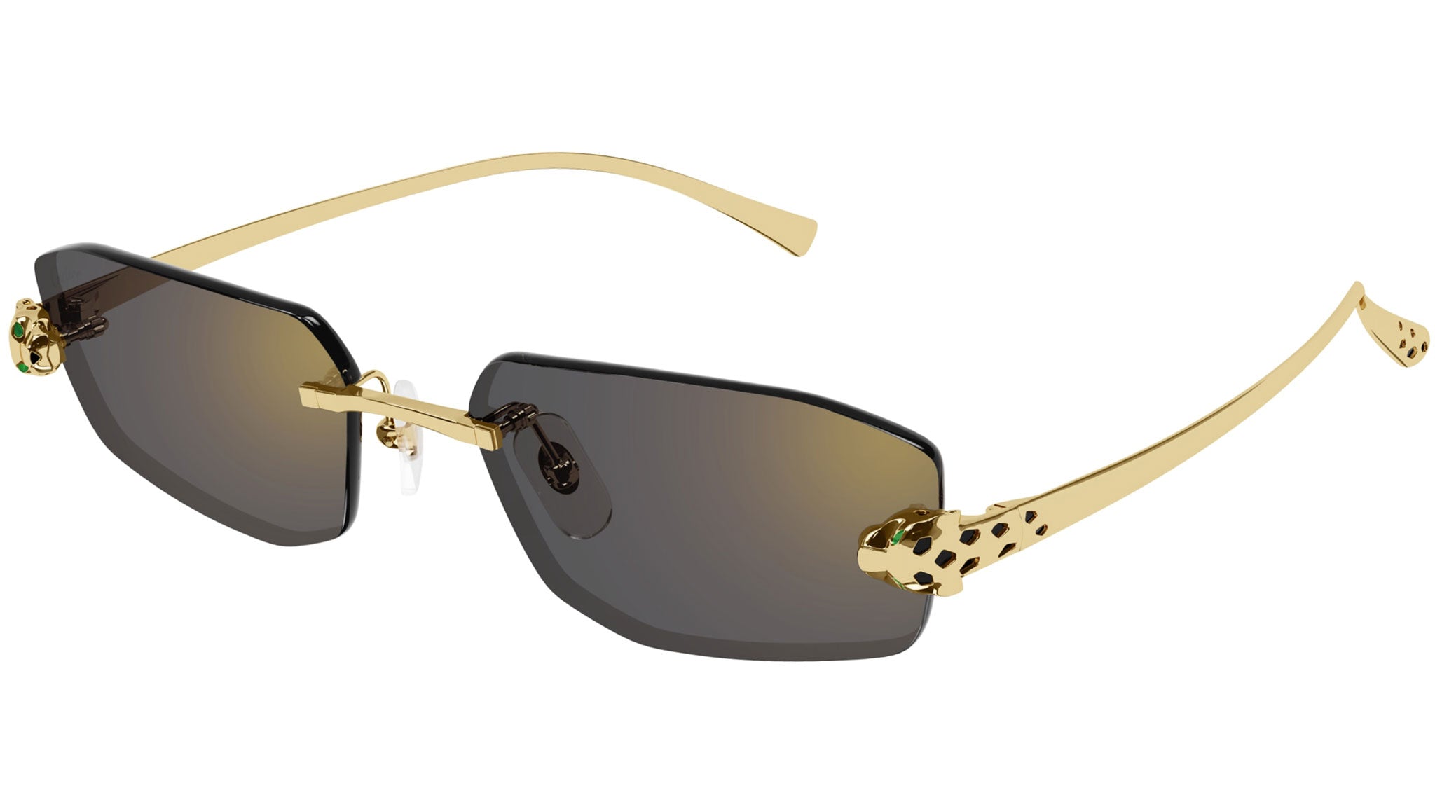 must de Cartier ゴールドサングラス ケース付き Cartier Première CT0534S Sunglasses 001 Gold Gold - eye-oo.com