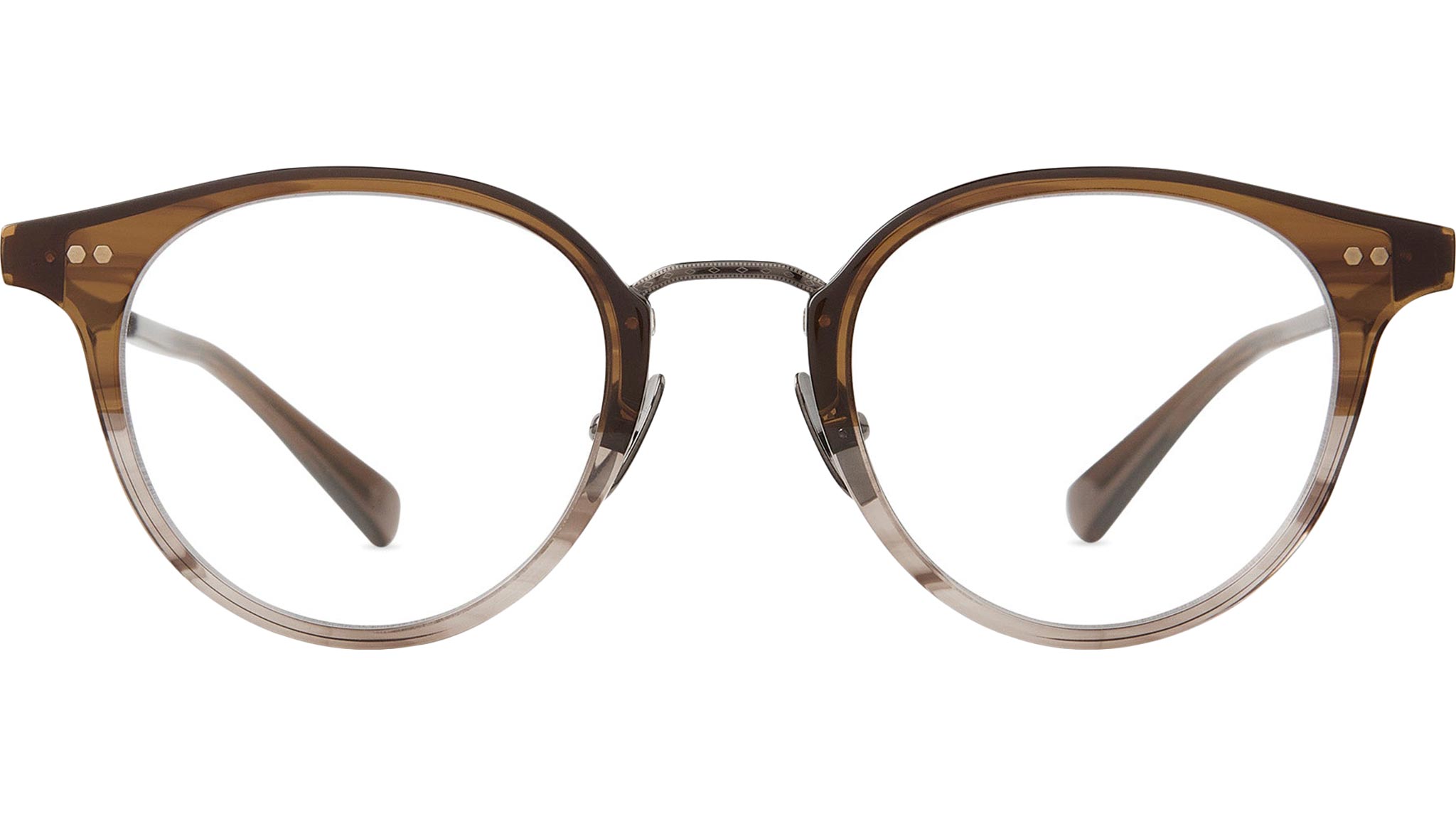 Leight Marmont Combo C Eyeglasses Mahogany Fade Antique Gold
