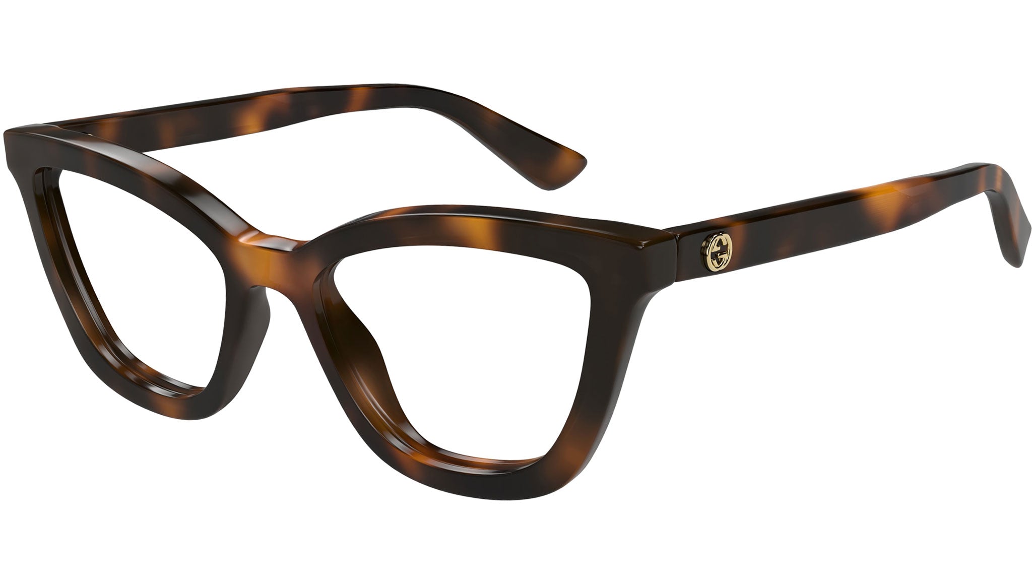 Gucci Eyeglasses GG1686O 002 Shiny Medium Havana - eye-oo.com