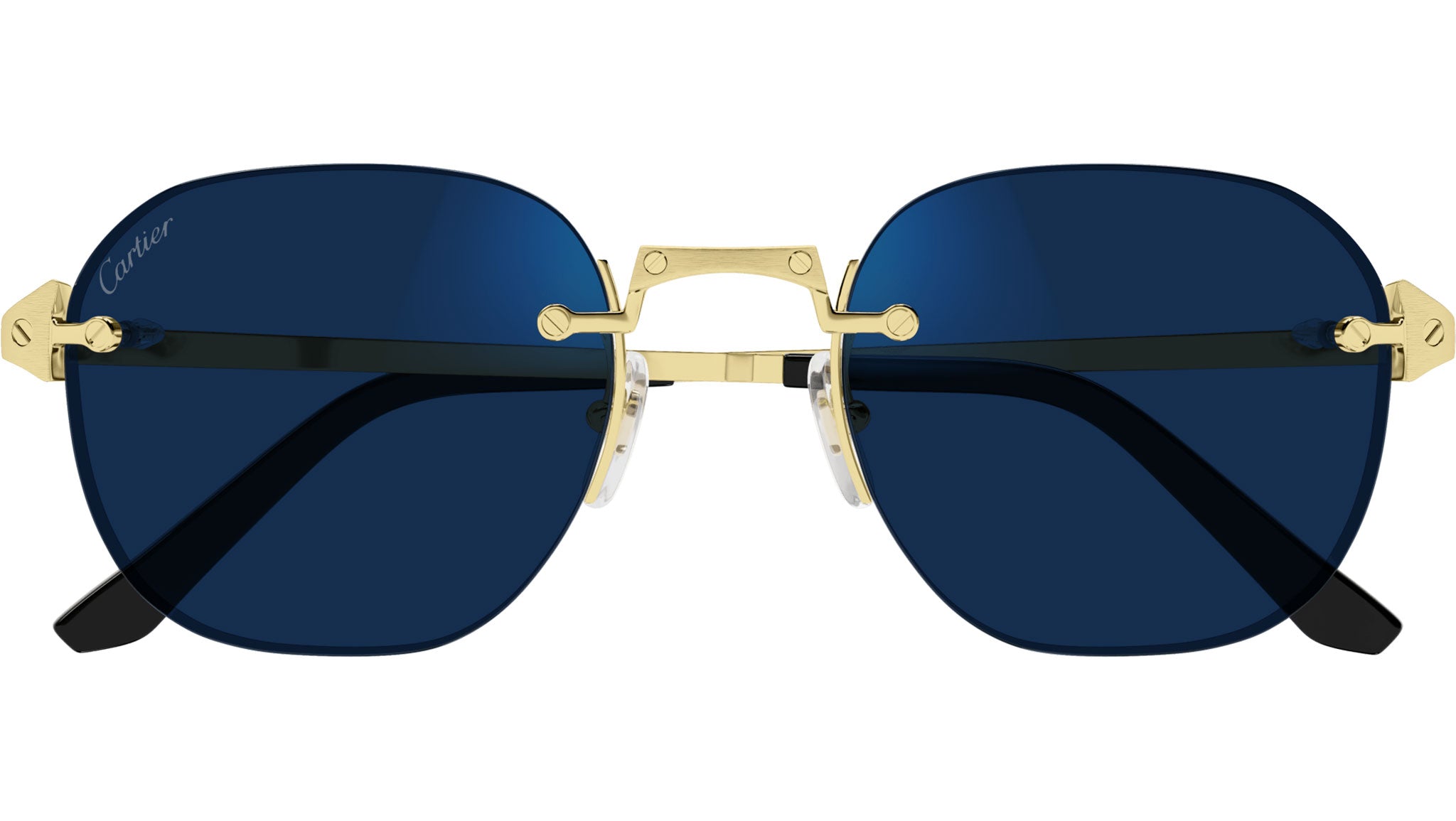 Cartier CT0478S 001 Sunglasses Matte Gold - eye-oo.com