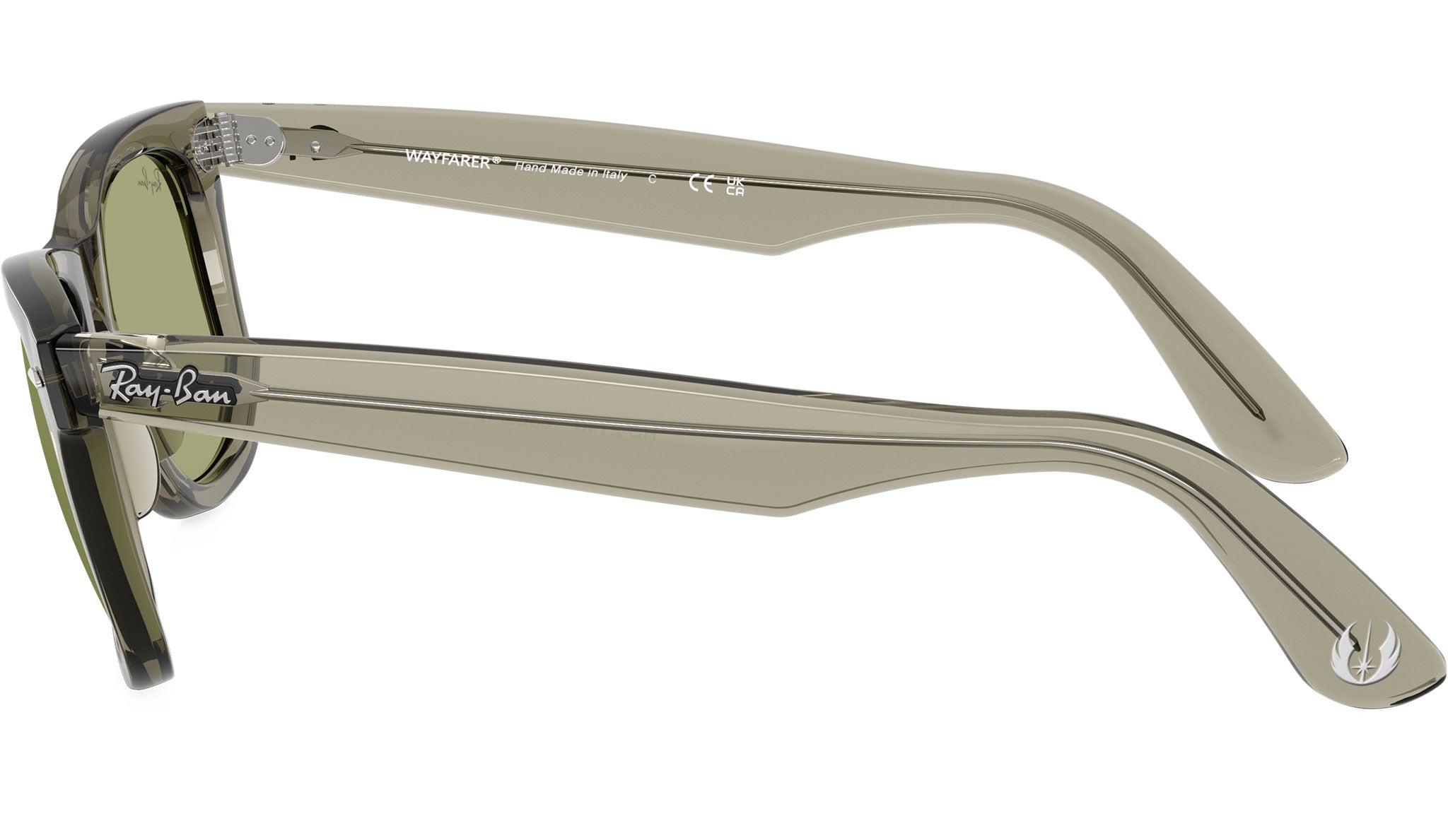Wayfarer RB2140 Ray-Ban Sunglasses 68694E Transparent Green - eye