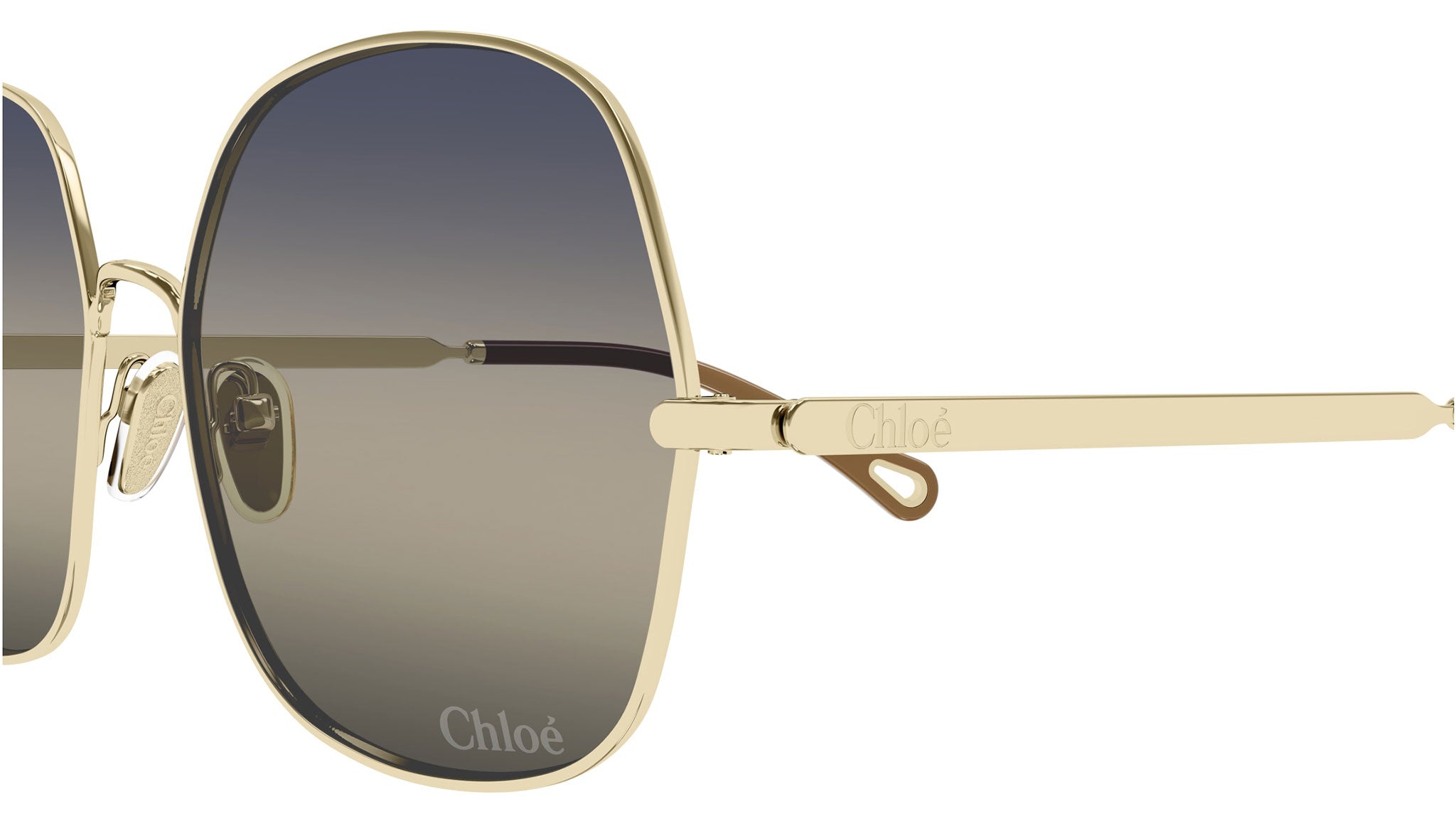 CH0282S Chloé Rectangular Sunglasses 002 Gold - eye-oo.com