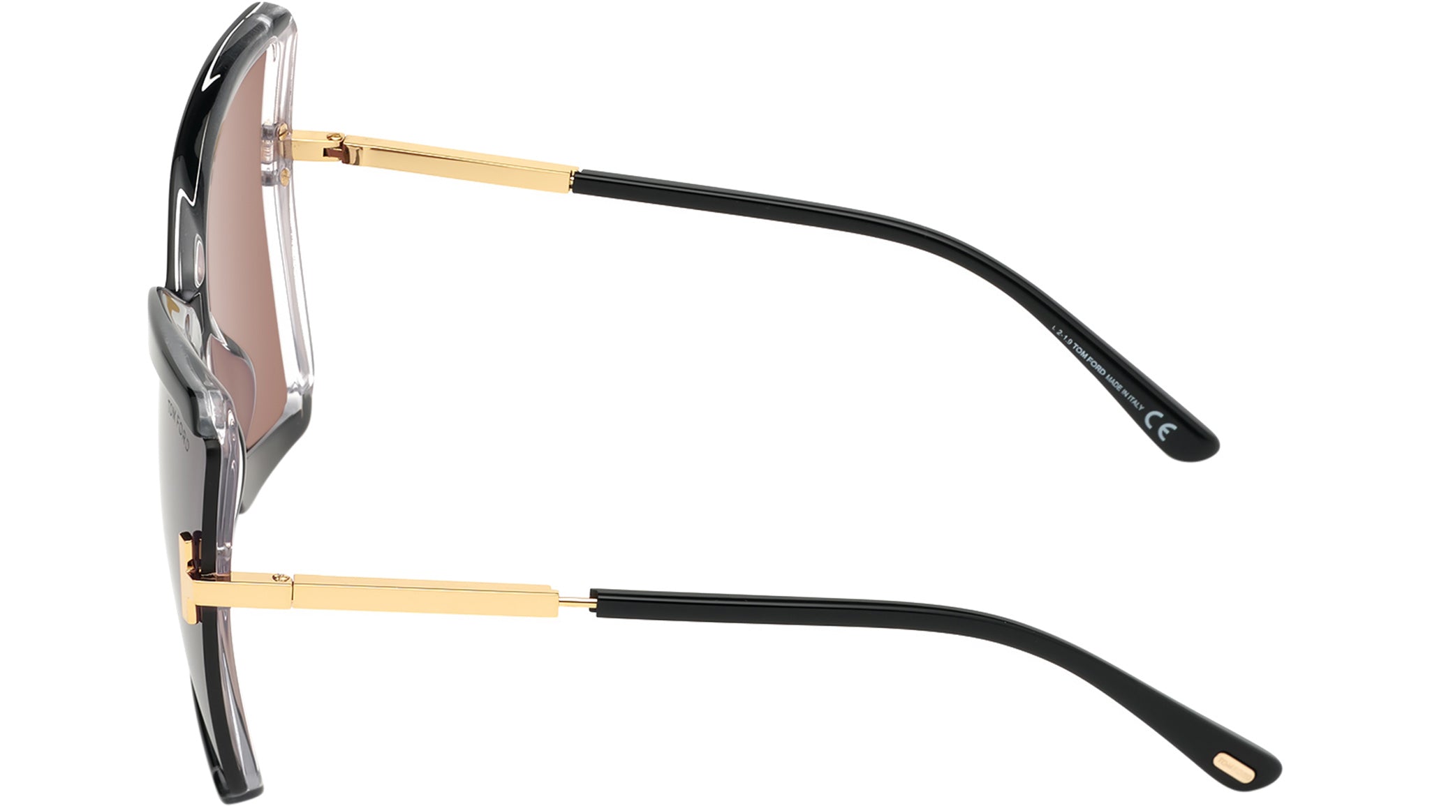 Tom Ford Gia Sunglasses FT0766 03A Black / Crystal Gold 