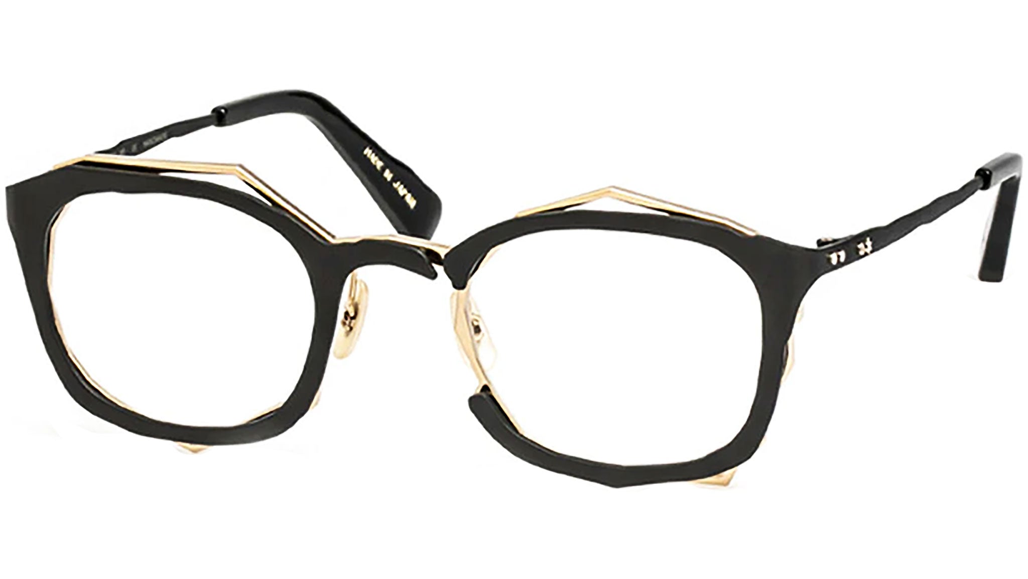 Masahiro Maruyama MM-0046 Eyeglasses 4 Black And Gold - eye-oo.com