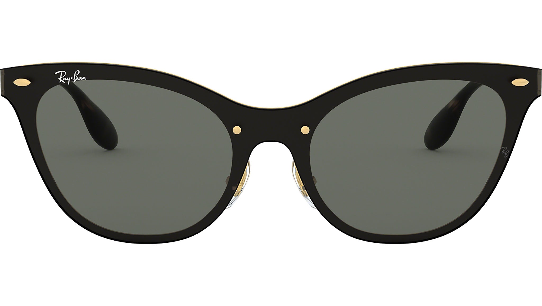 Ray-Ban Blaze Cat Eye RB3580N | Gold Frame with Green Lens  display picture 3