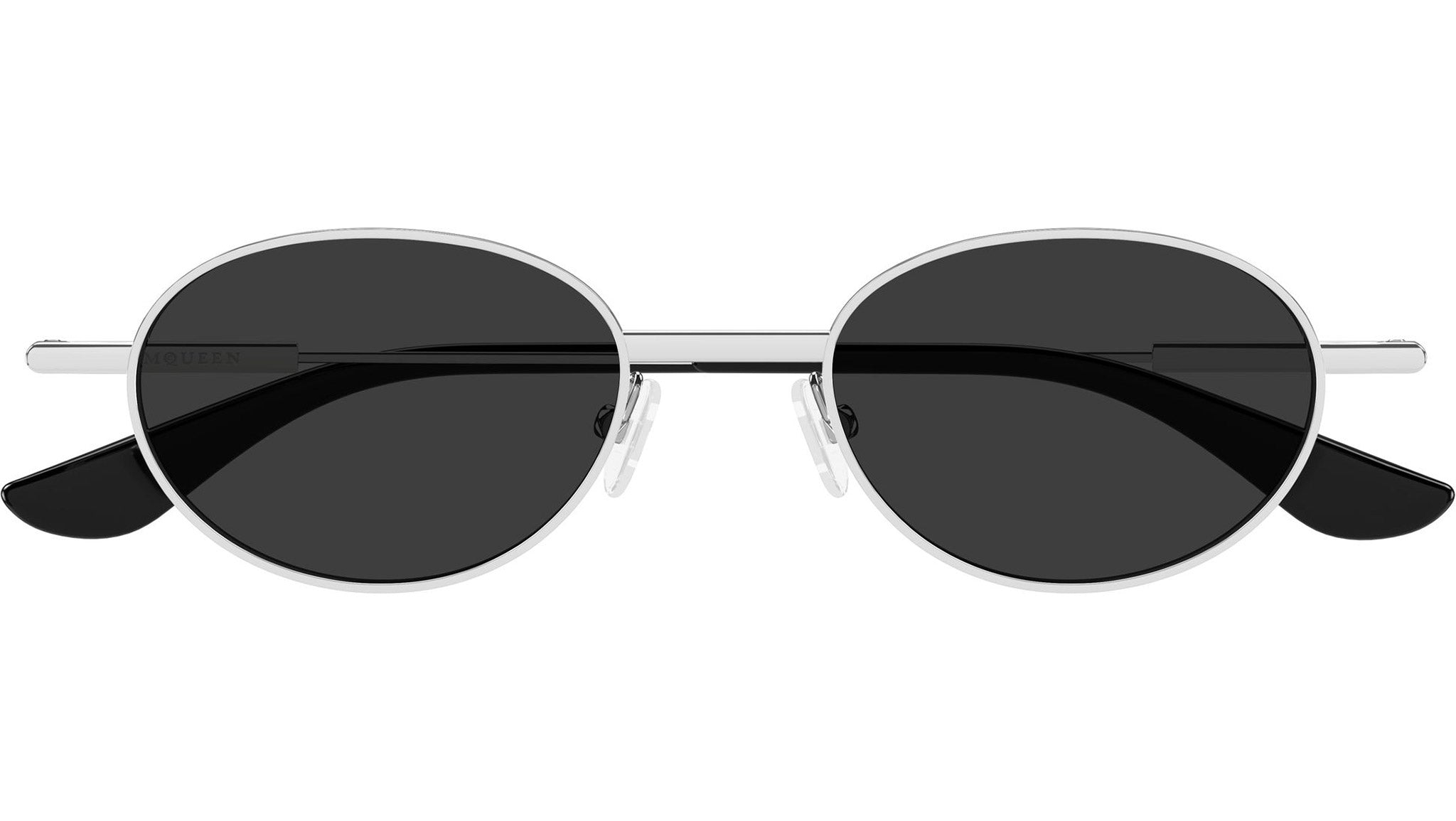 Alexander McQueen AM0177S - 001Womens Sunglasses Shiny black and silver Alexander McQueen Sunglasses & Sunglasses Accessories for  main image 2