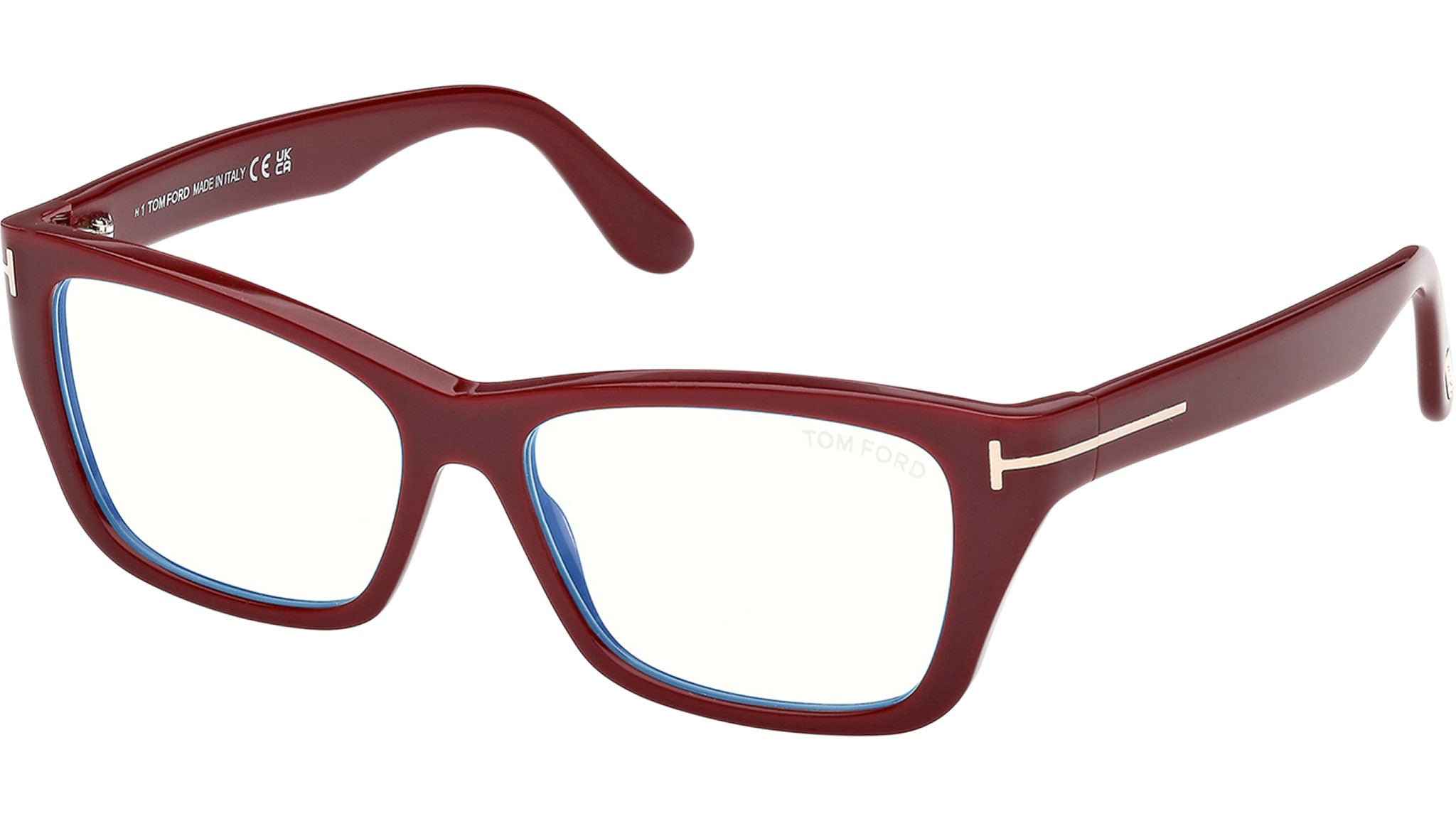Tom☆　MBL 36 Tom Ford FT6132-B Glasses 069 Shiny Bordeaux - eye-oo.com